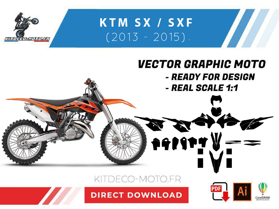 template ktm sx / sxf (2013 2015) vector