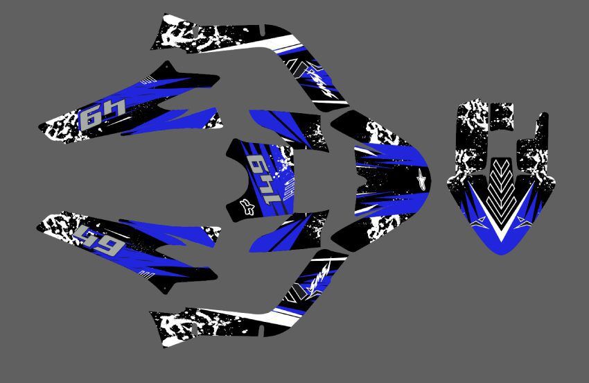 kit déco mbk booster (2004 2018) splash bleu