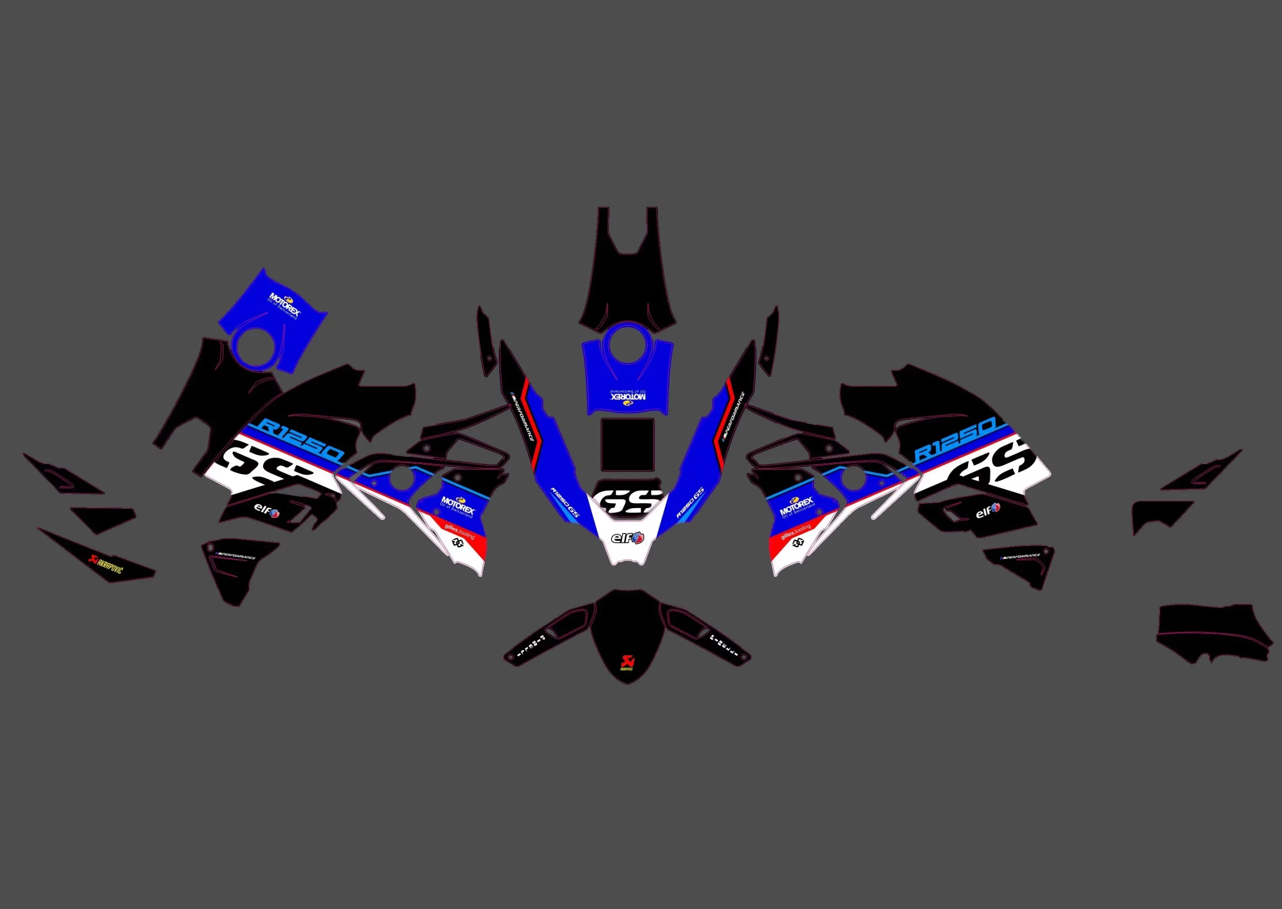 kit déco bmw r1250 gs factory race