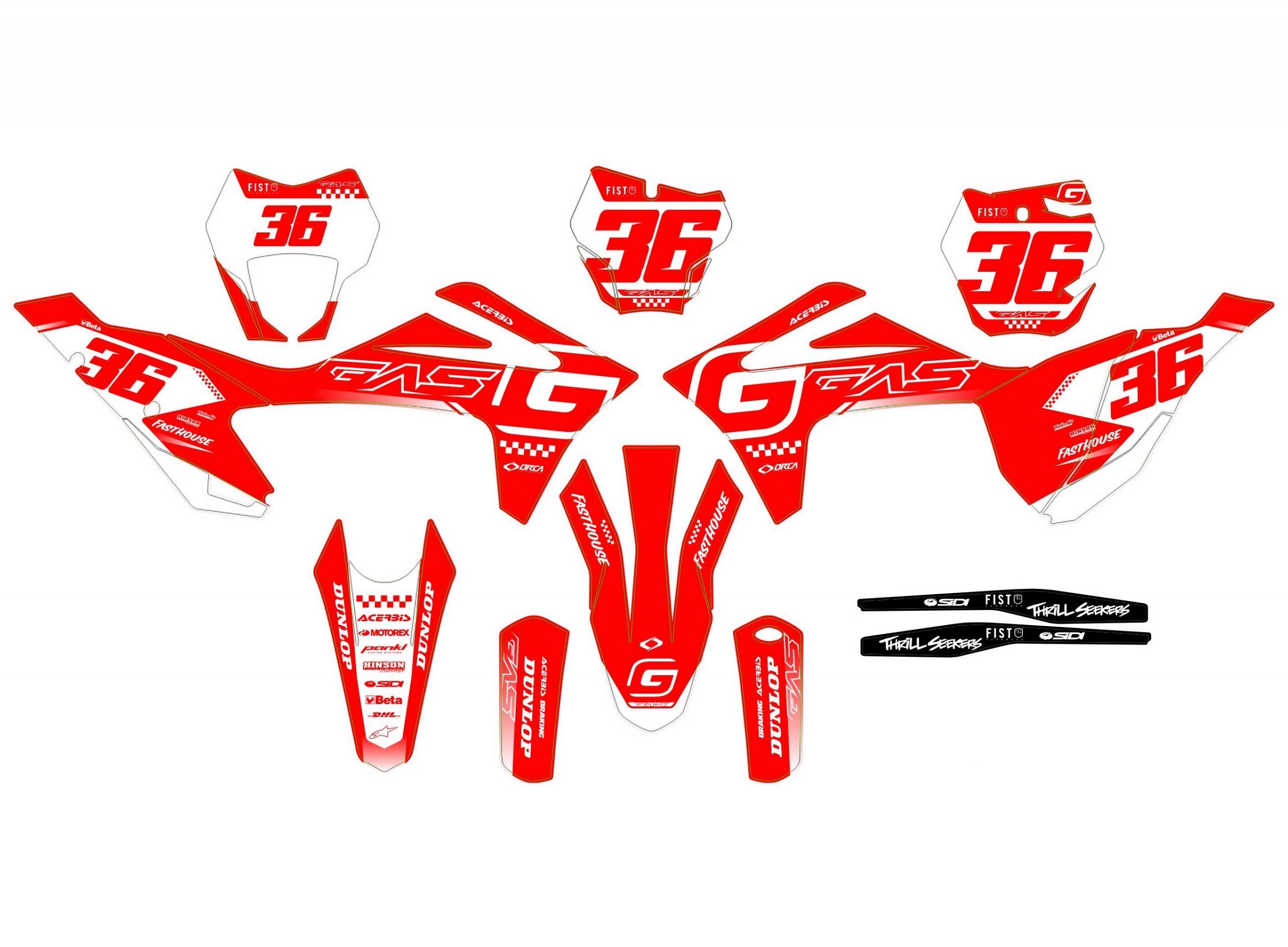 kit déco gasgas ec (2021 2023) blanco