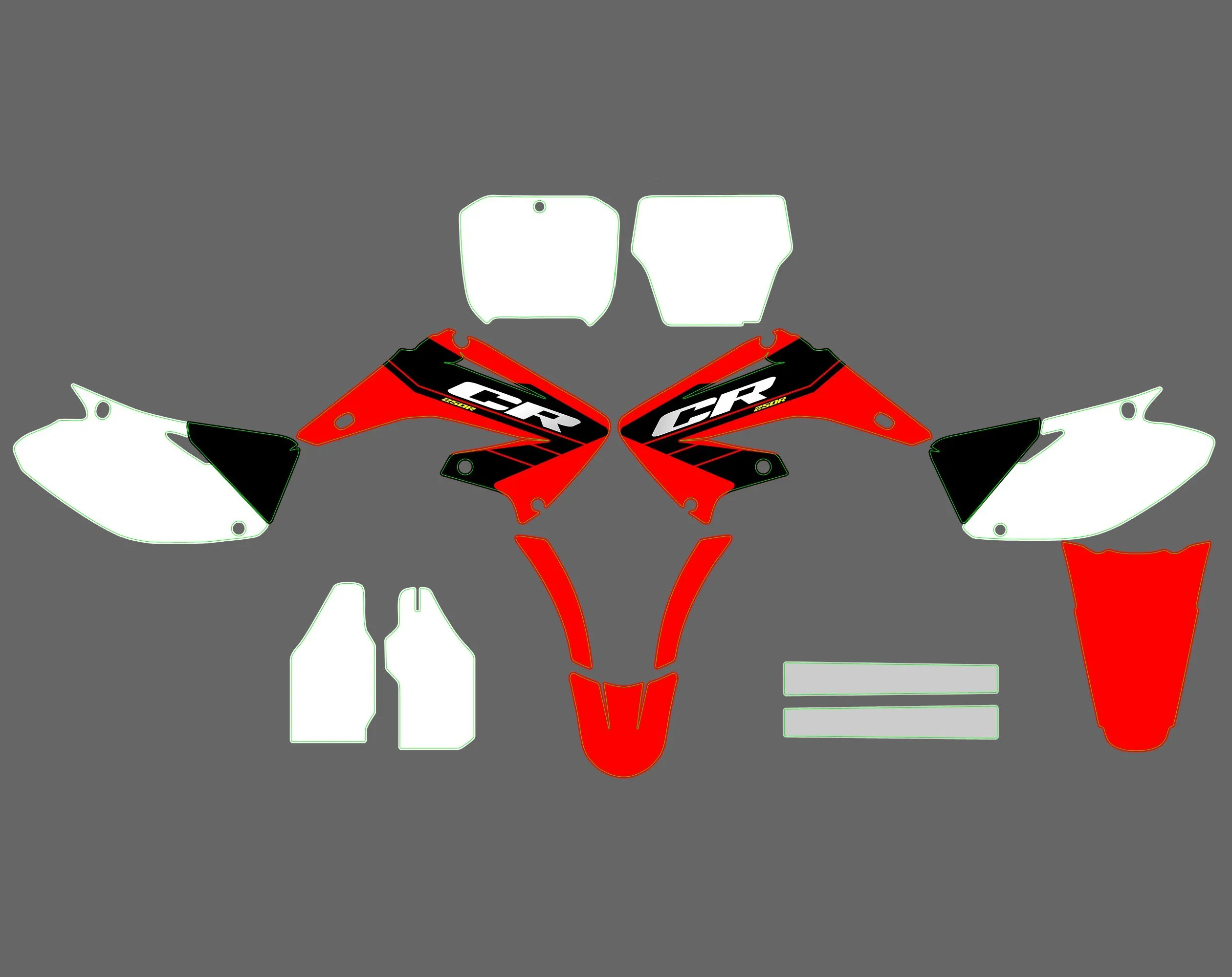 kit déco honda 125 / 250 cr (2002 2007) – origine