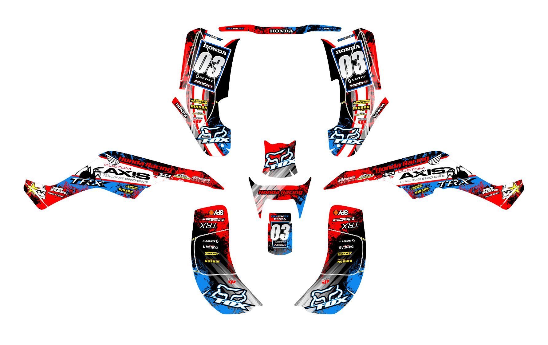 kit déco honda 250 trx factory