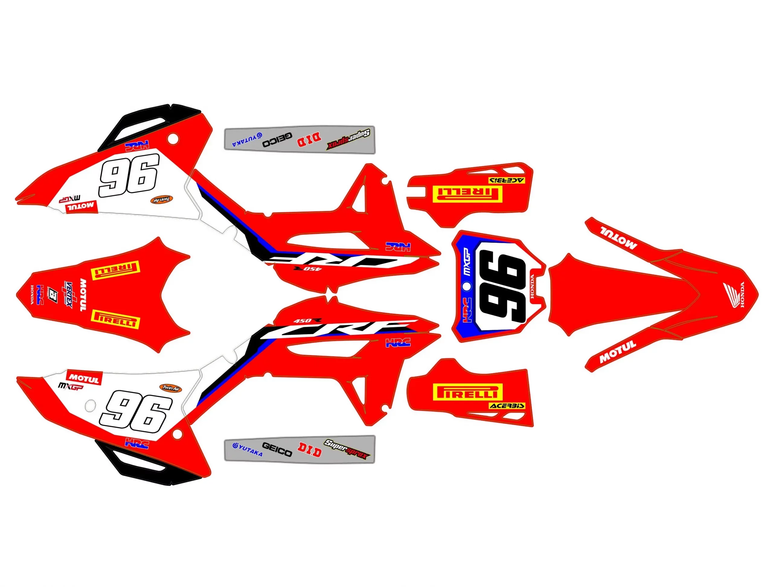 kit déco honda 450 crf (2021 2024) origine