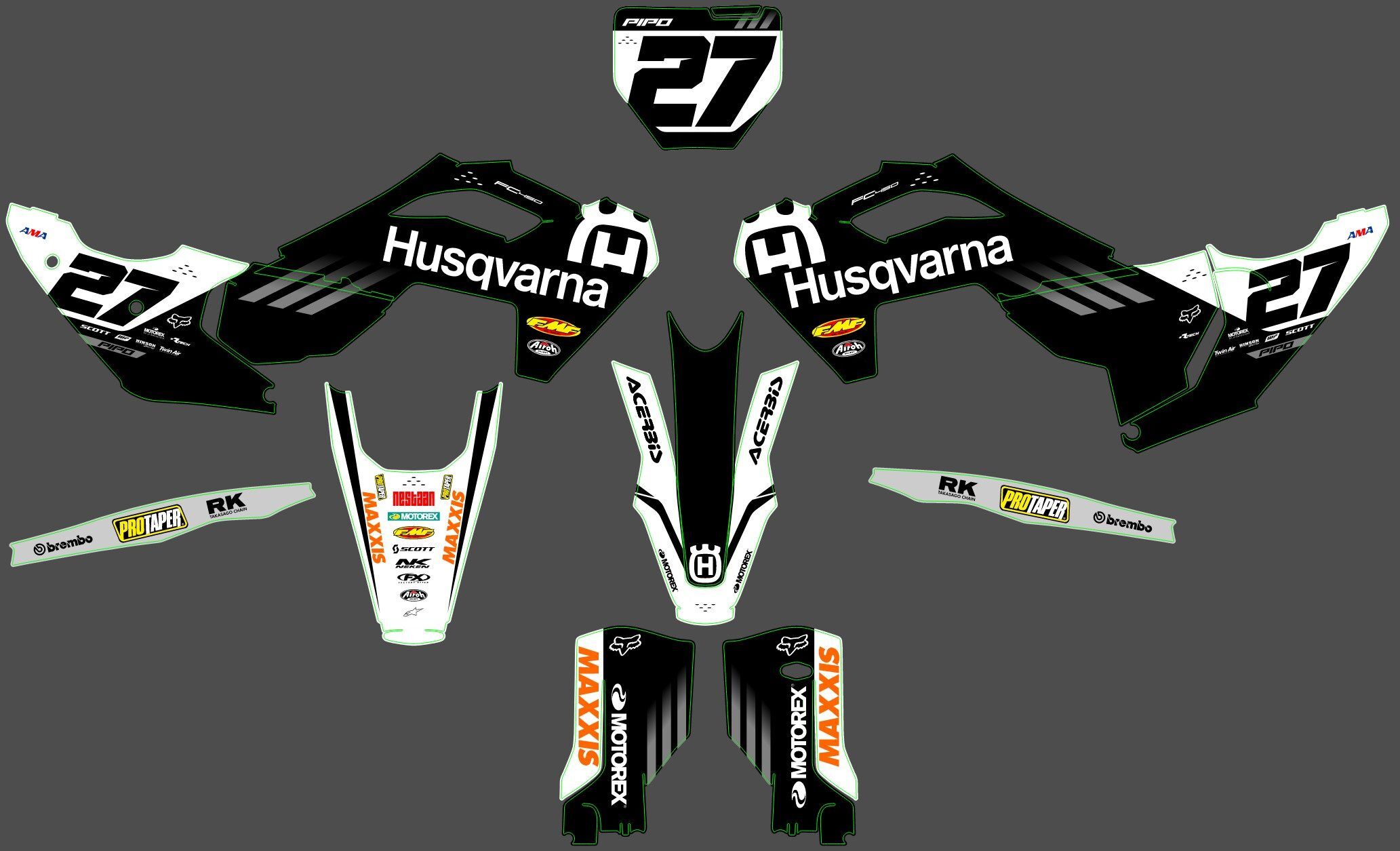 kit déco husqvarna 250 / 450 fc (2023 2024) factory noir