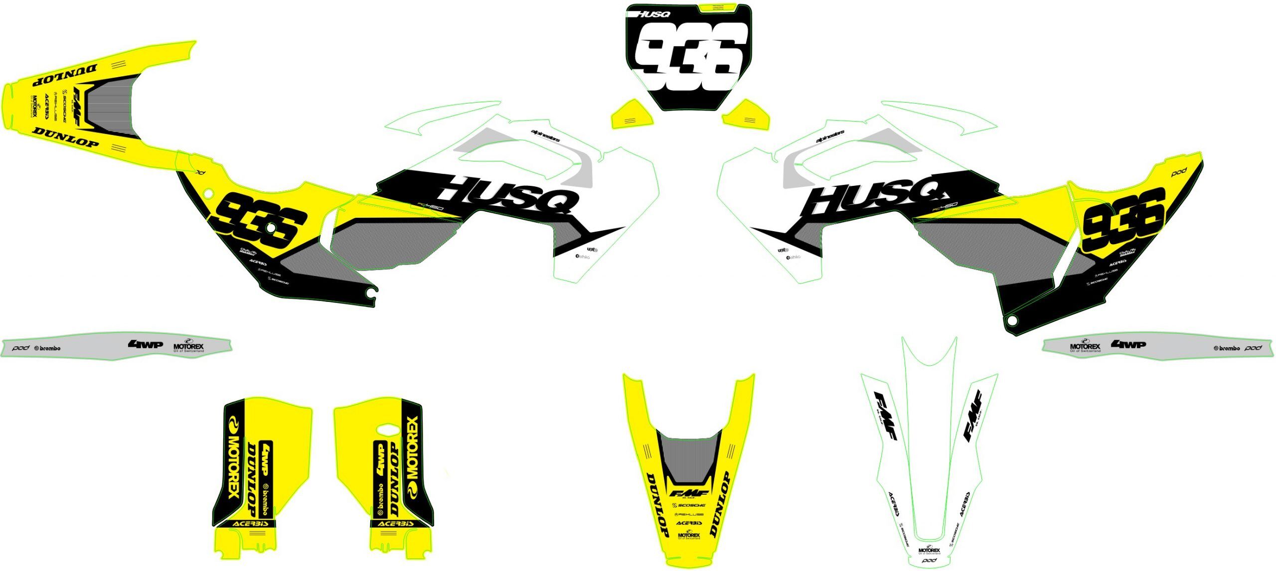 kit déco husqvarna 250 / 450 fc (2023 2024) husq