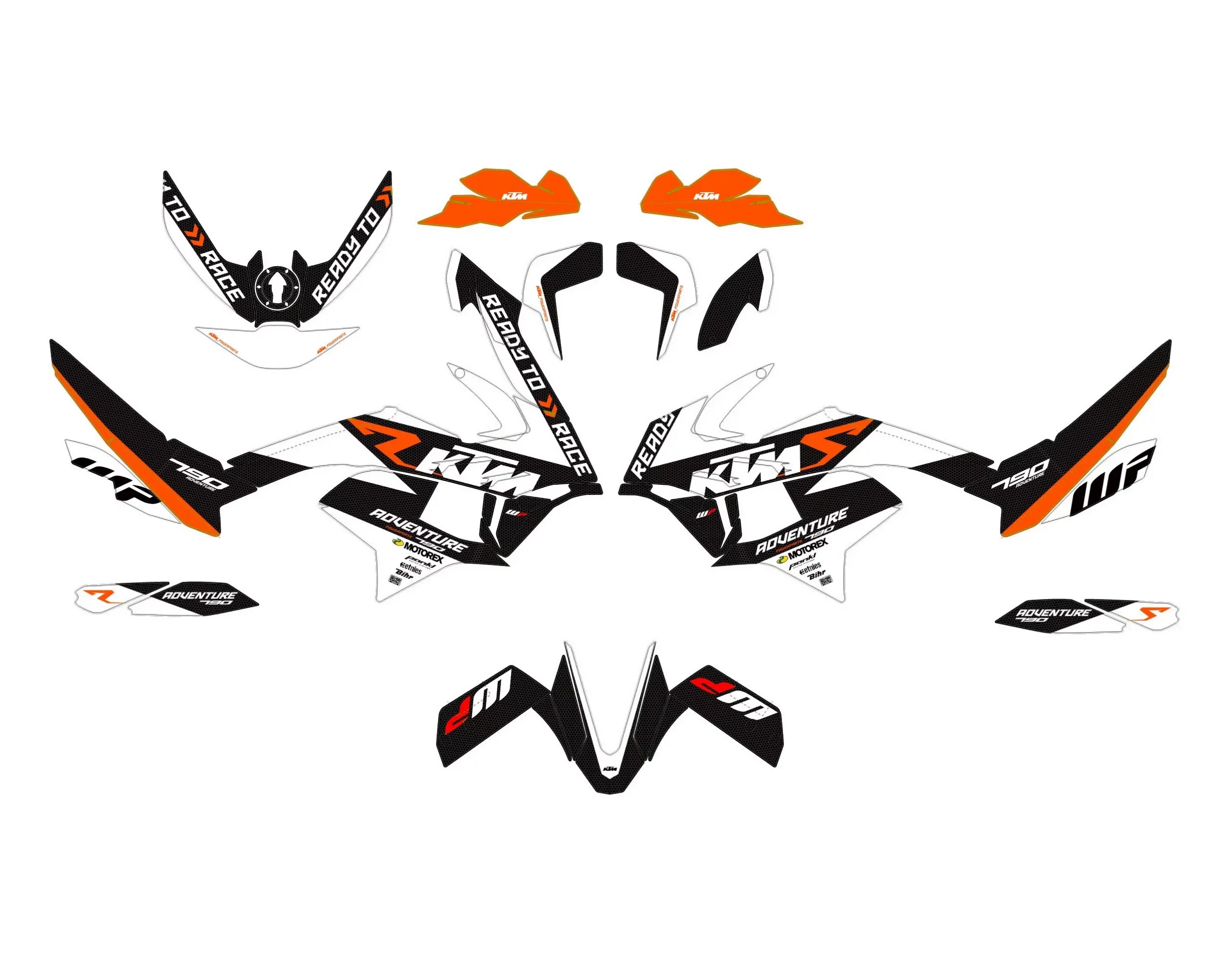 kit déco ktm 790 / 890 adventure r s origine