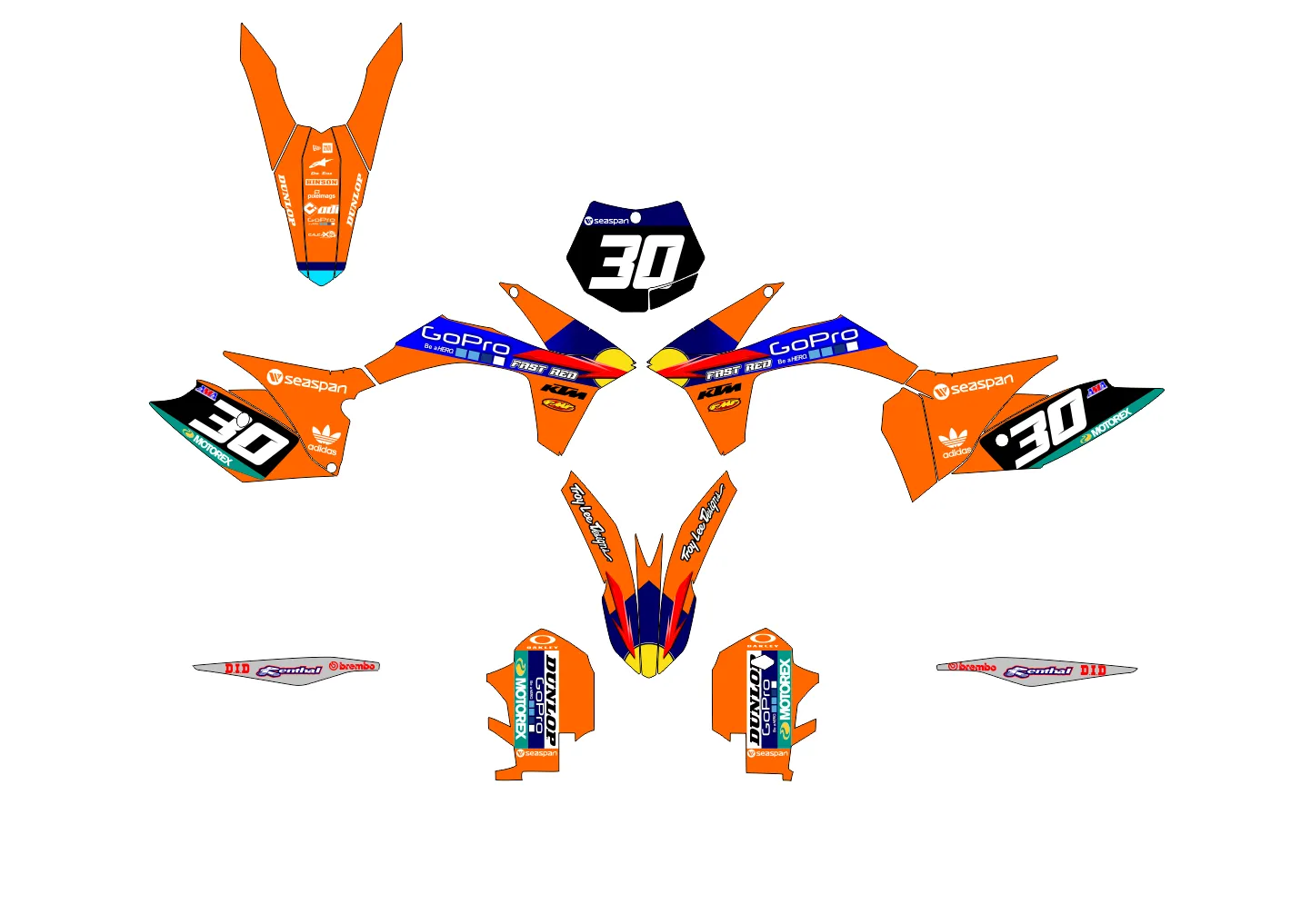 kit déco ktm exc / exc f (2012 2013) gopro
