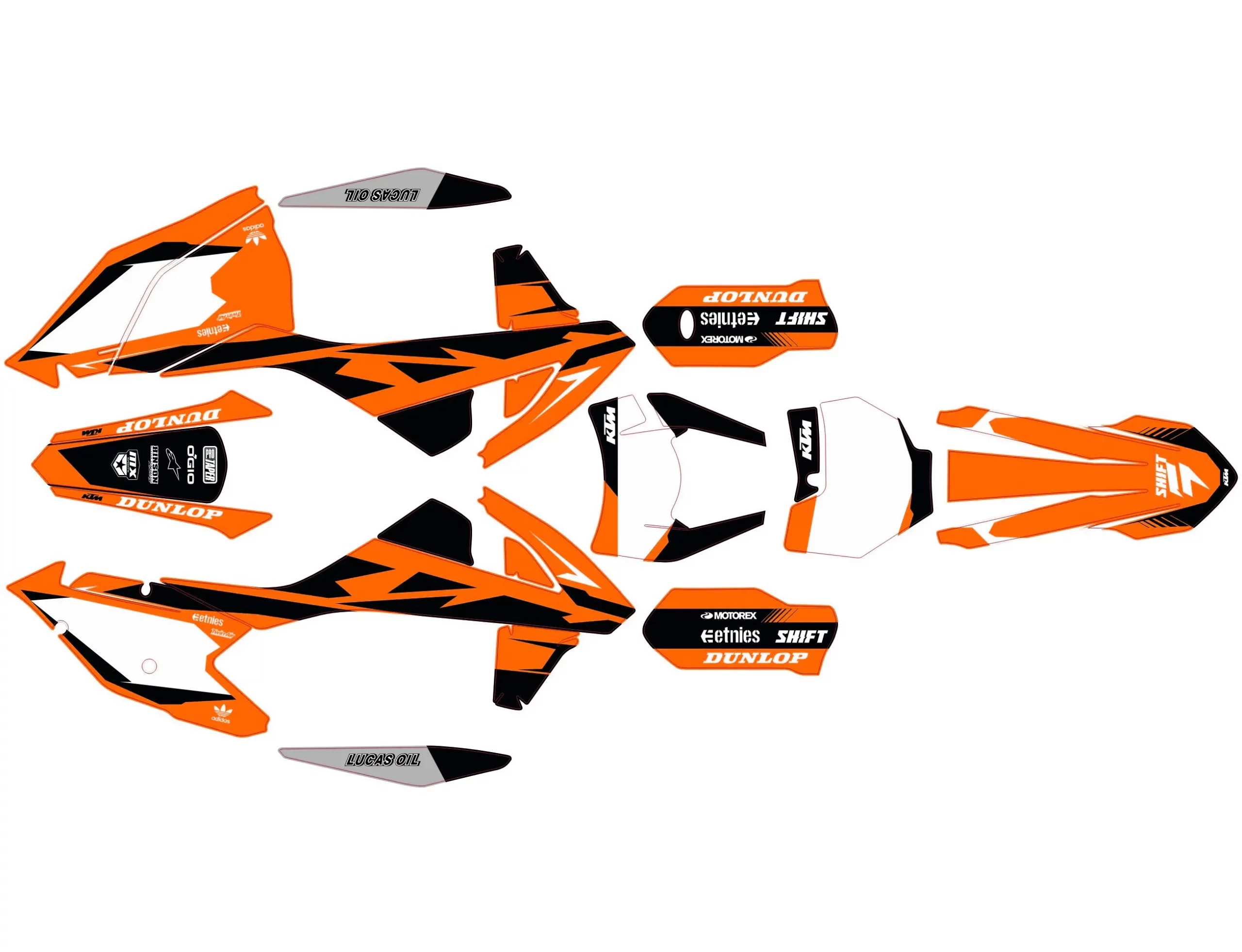 kit déco ktm exc / exc f (2017 2019) factory