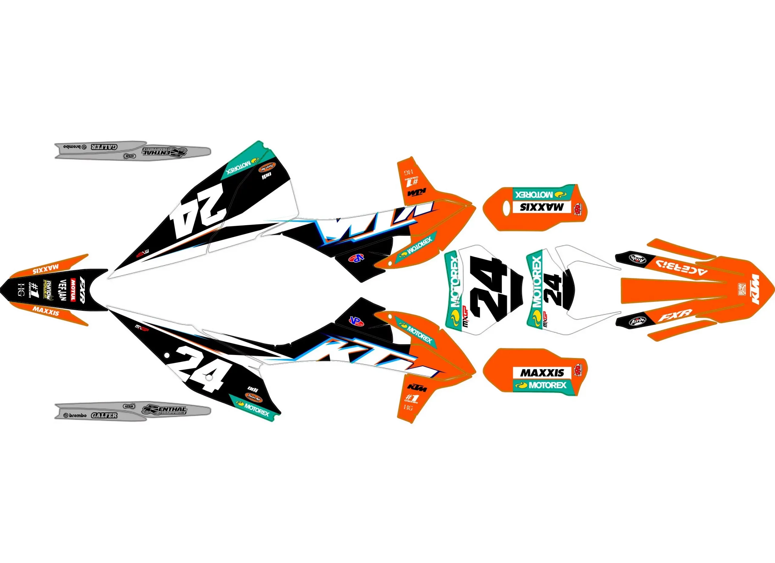 kit déco ktm exc / exc f (2020 2023) rex