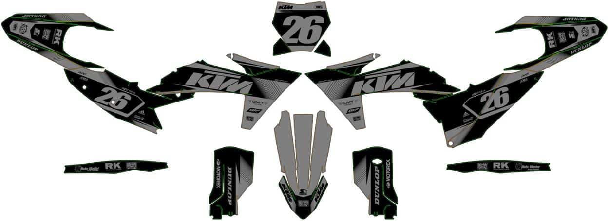 kit déco ktm exc / exc f (2024) airon gris