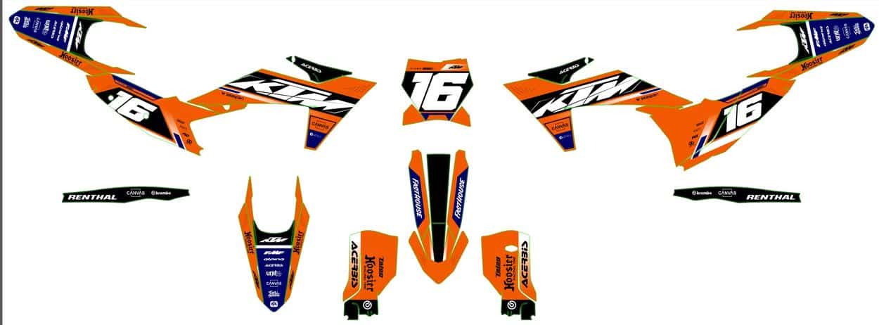 kit déco ktm exc / exc f (2024) yup