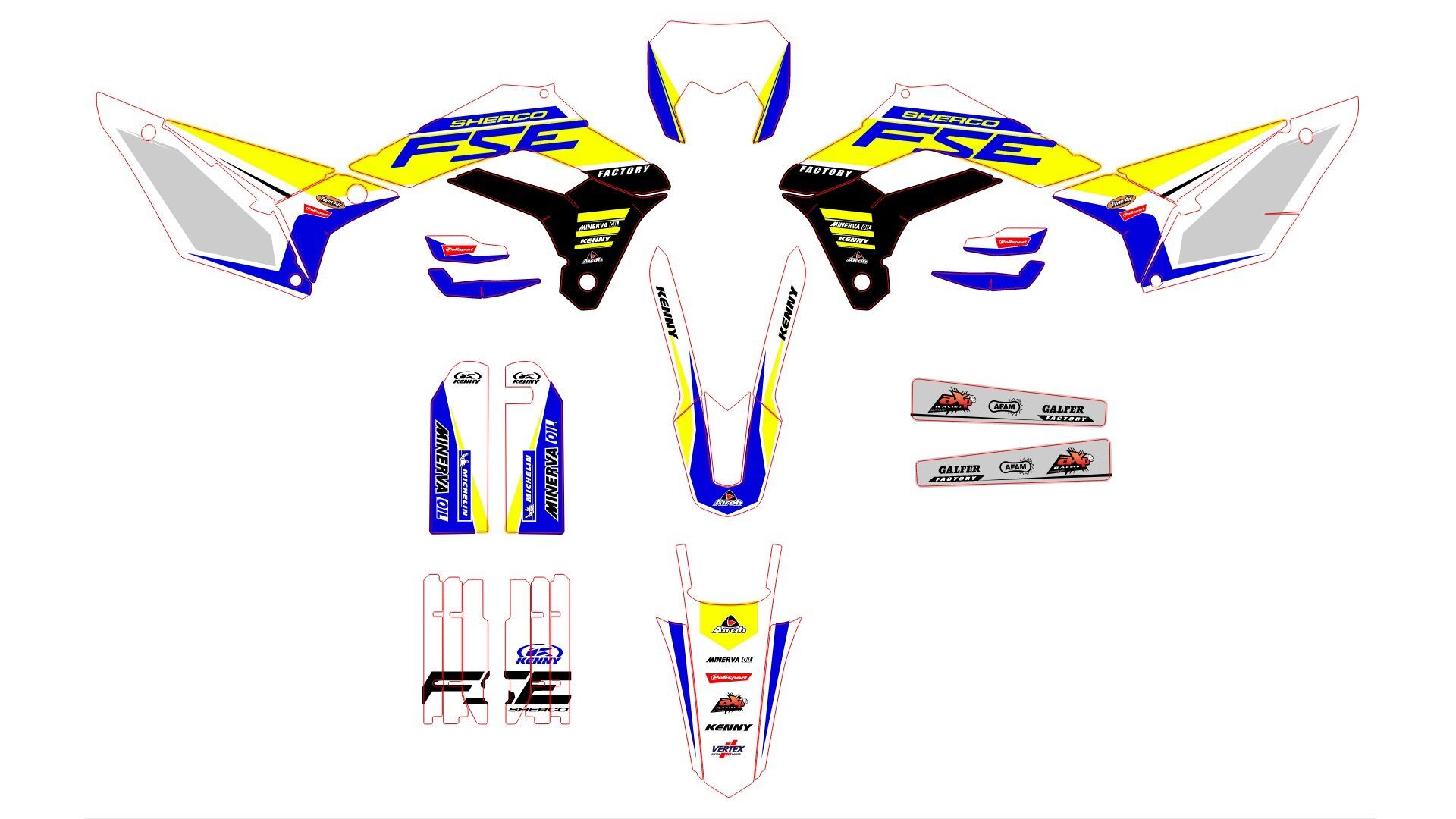 kit déco sherco se / ser origine