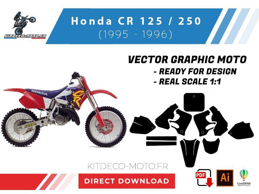 template honda 125 / 250 cr (1995 1996)