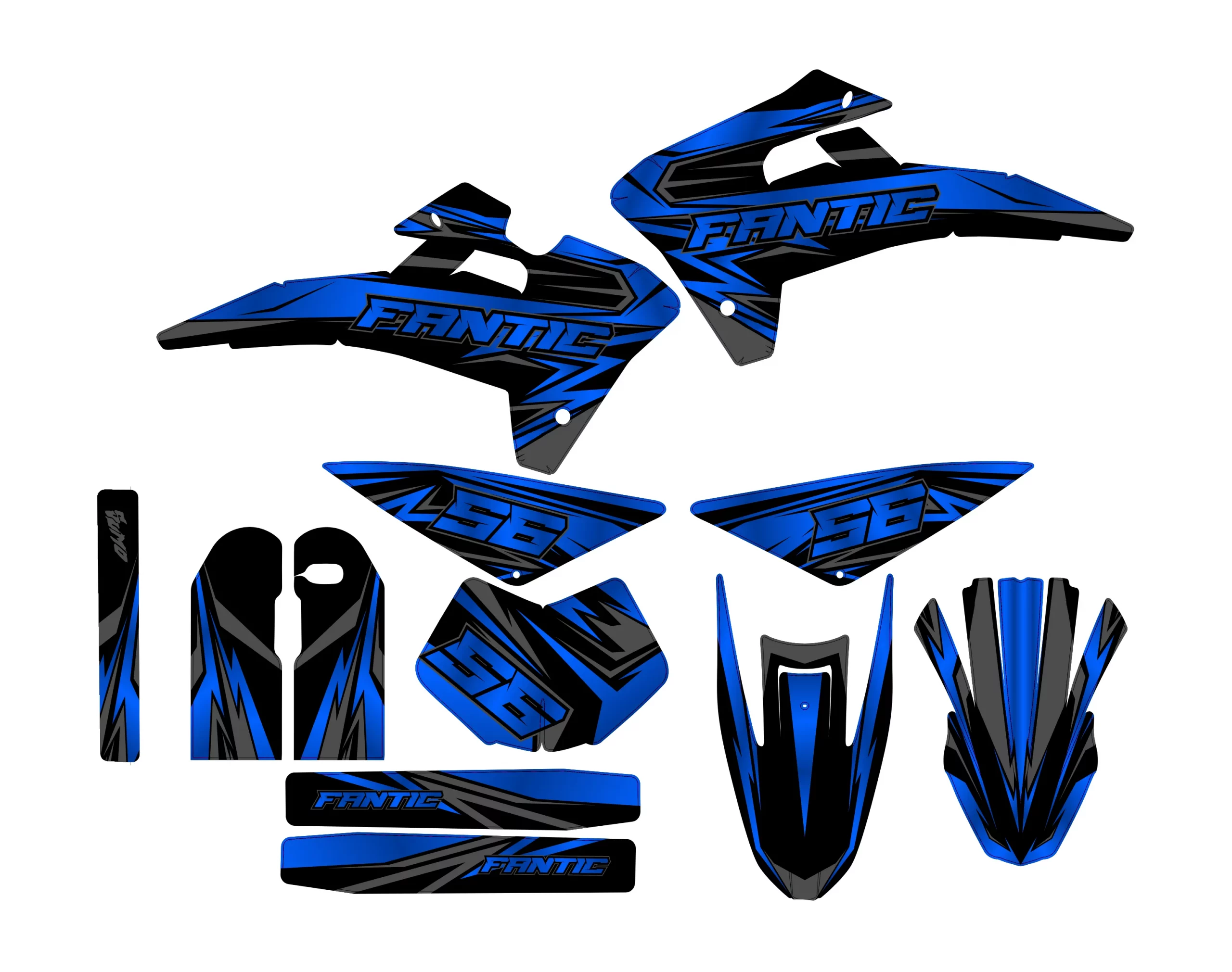 kit déco fantic xm / xe 50 – race bleu