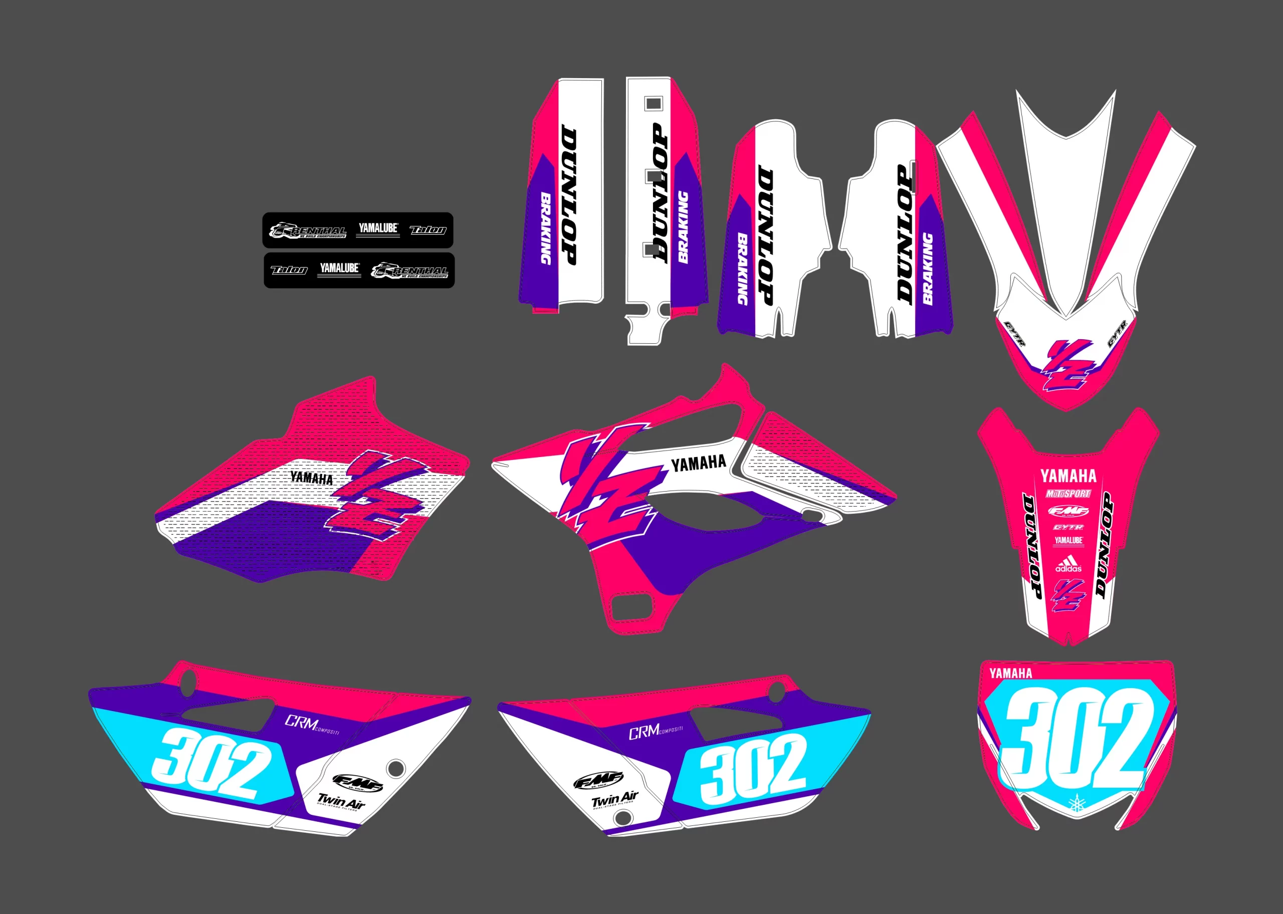 kit déco yamaha 85 yz (2015 2021) vintage