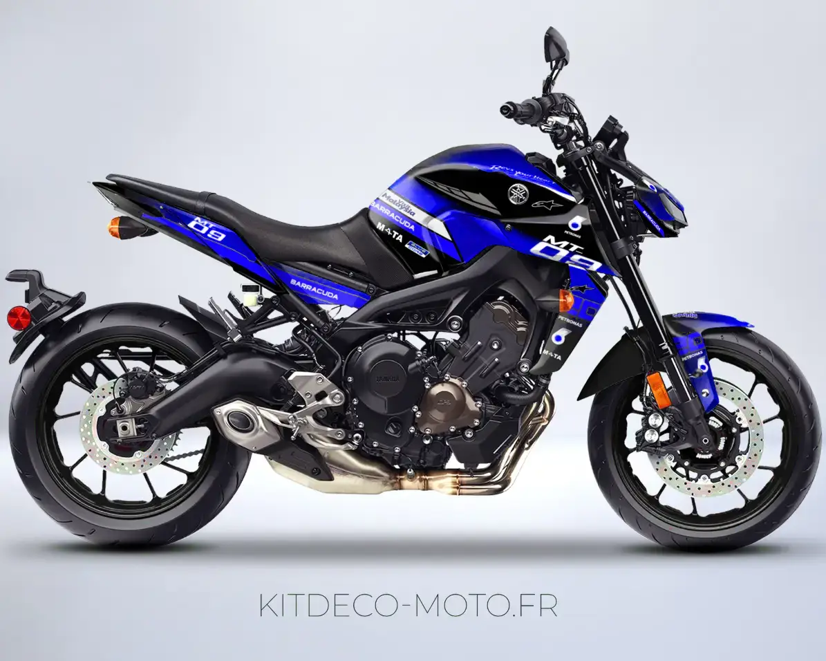 kit déco yamaha mt 09 petronas bleu