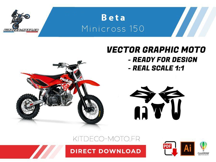 template beta 150 minicross vector