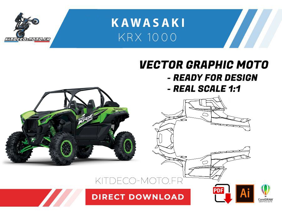 template kawasaki 1000 krx vector