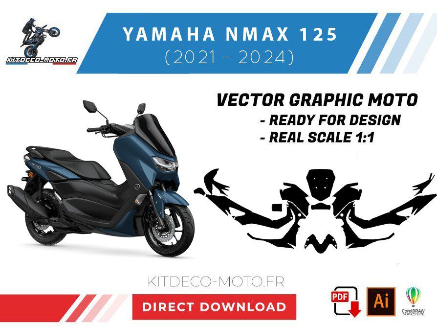 template yamaha nmax (2015 2020) vector