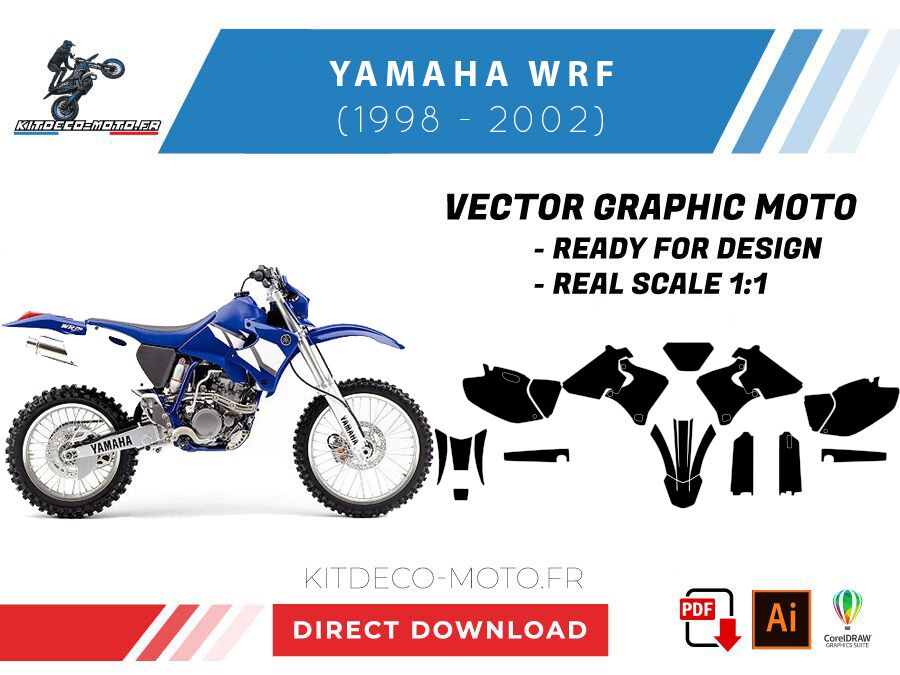 template yamaha 250 / 400 / 426 wrf (1998 2002) vector