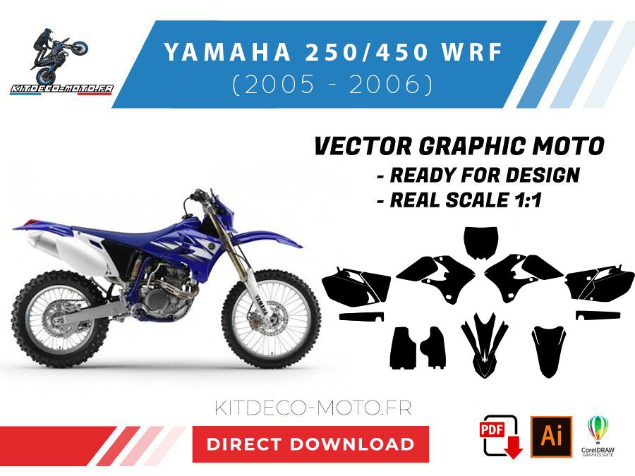 template yamaha 250 / 450 wrf (2005 2006) vector
