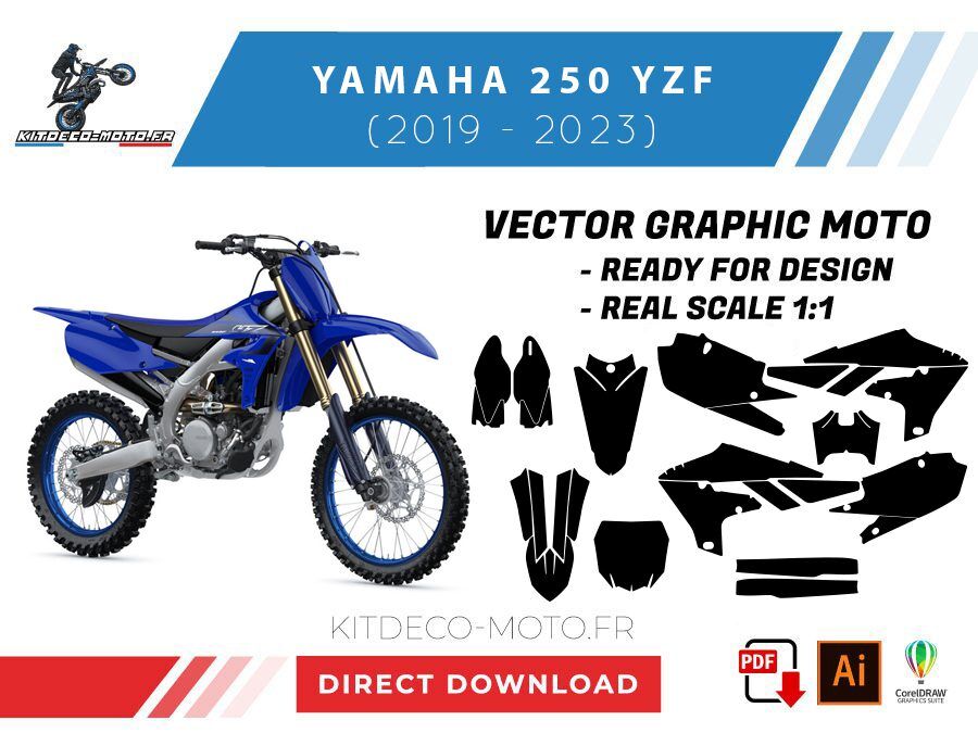 template yamaha 250 yzf (2019 2023) vector