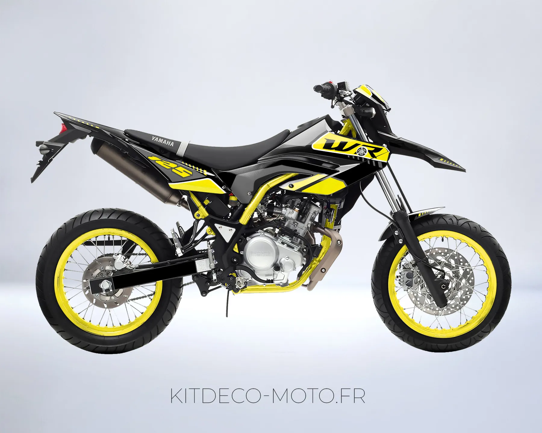 kit déco yamaha wr 125 type origine jaune