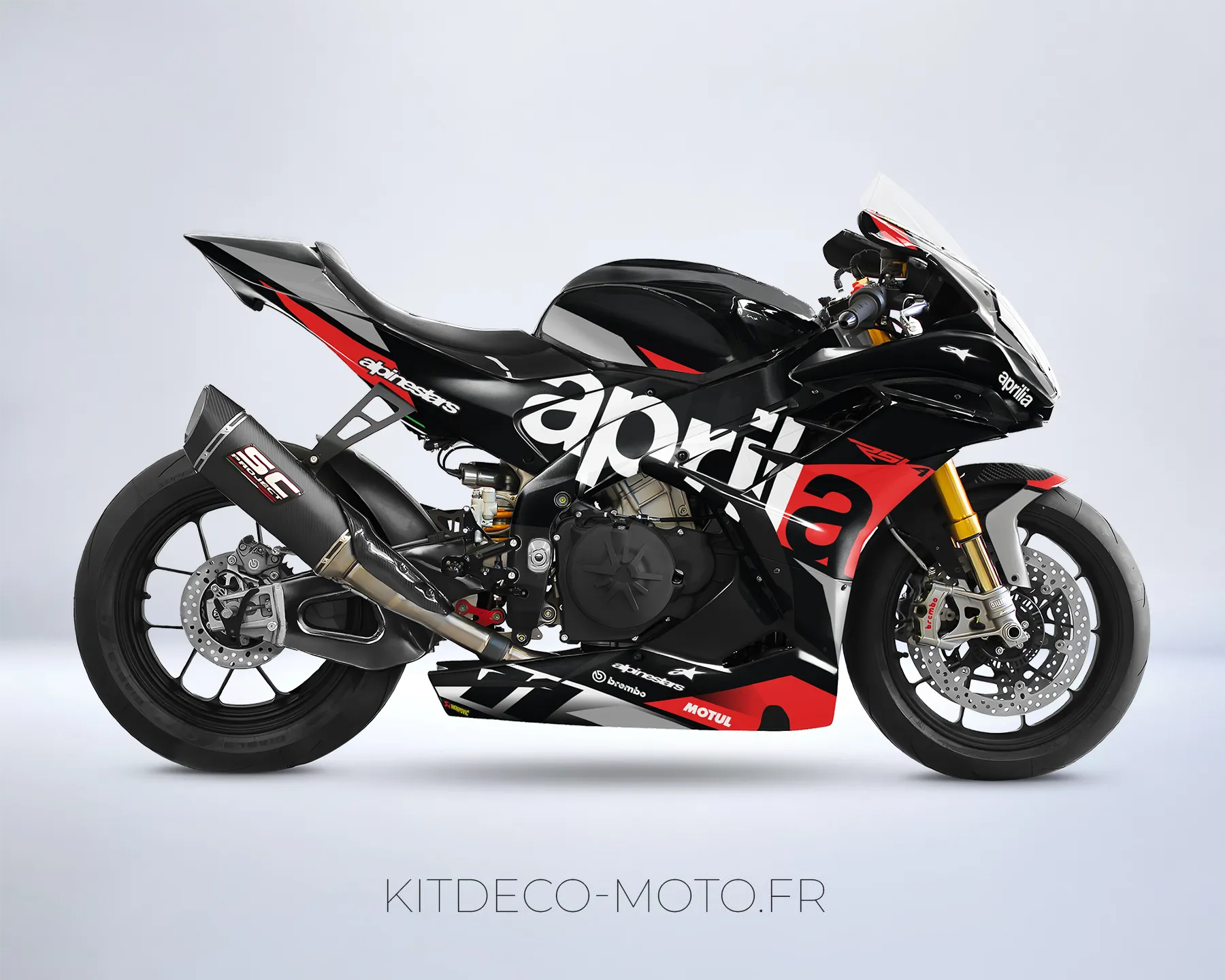 kit déco aprilia rsv4 1100 – race rouge