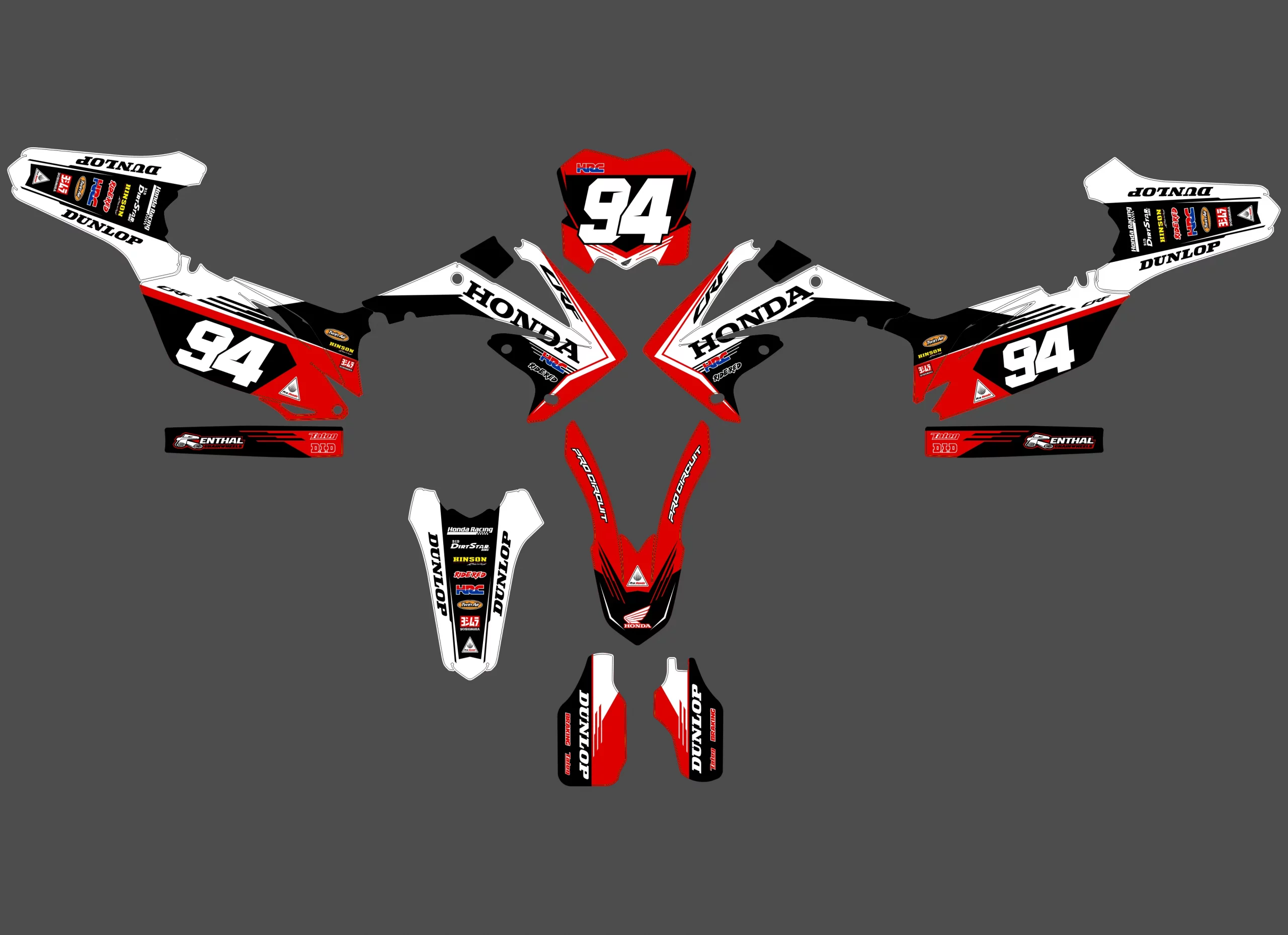 kit déco honda 450 crf (2009 2012) airdrop