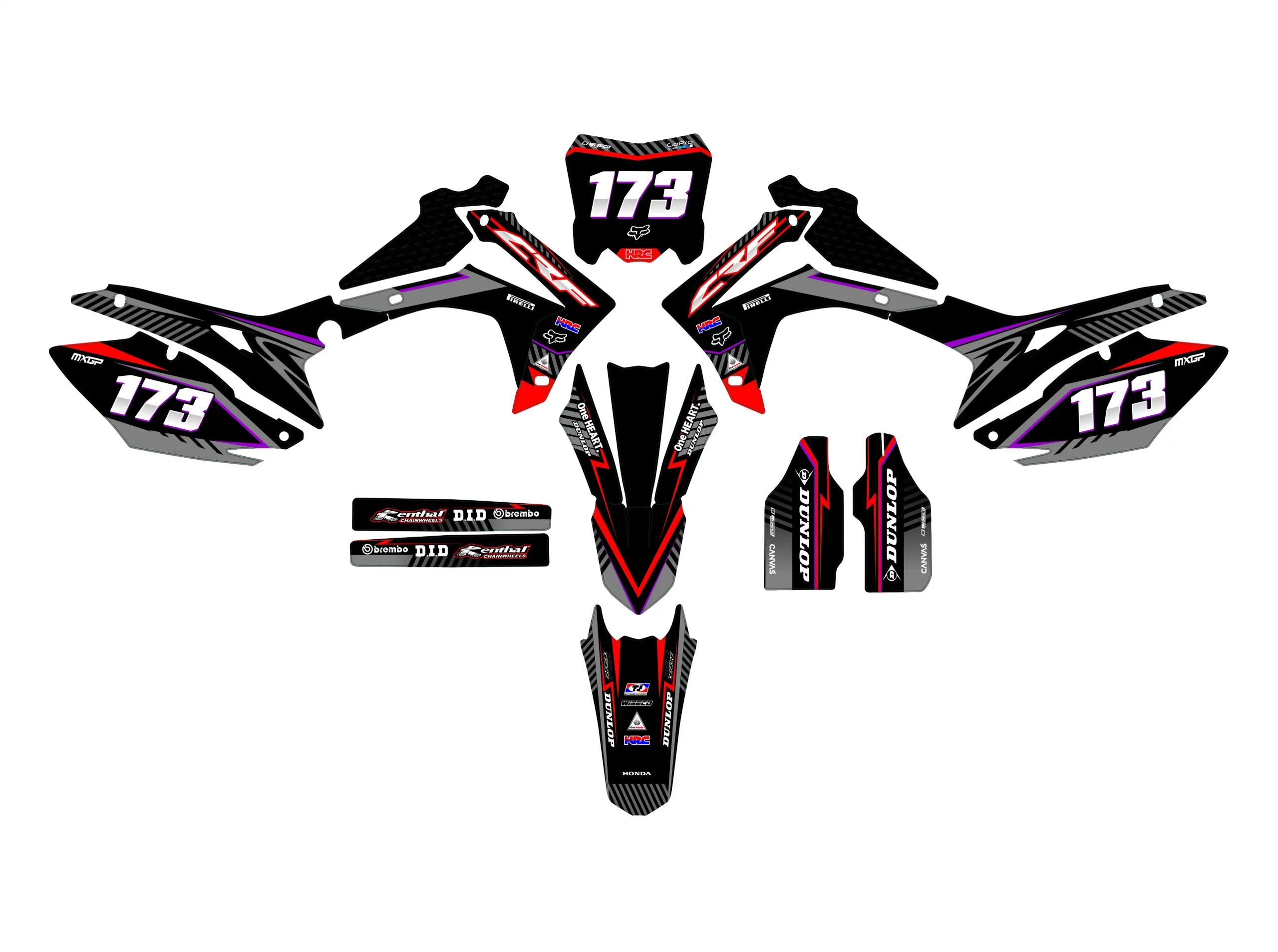 kit déco honda 250 crf (2014 2017) hrc