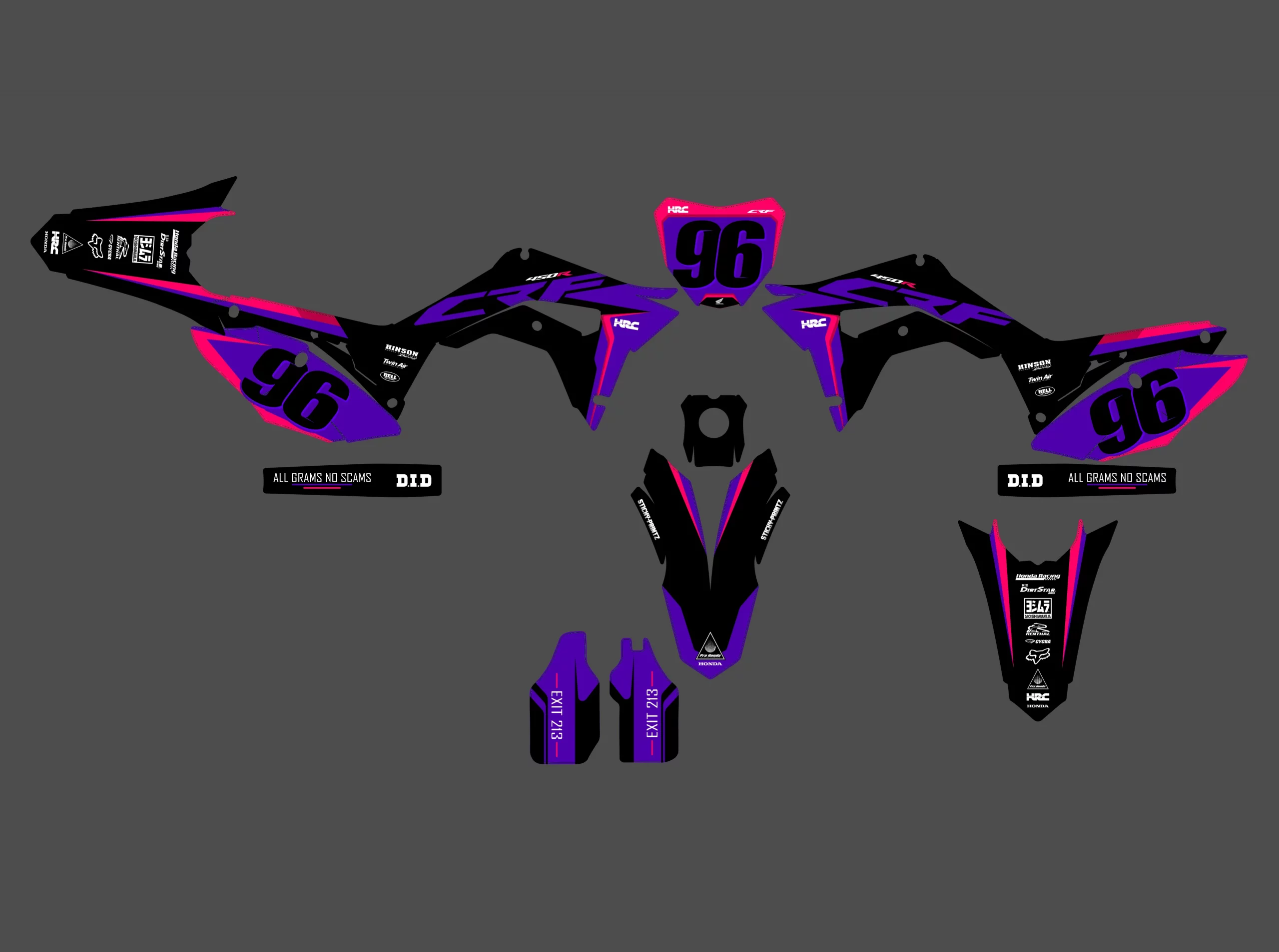 kit déco honda 250 crf (2018 2021) – purple