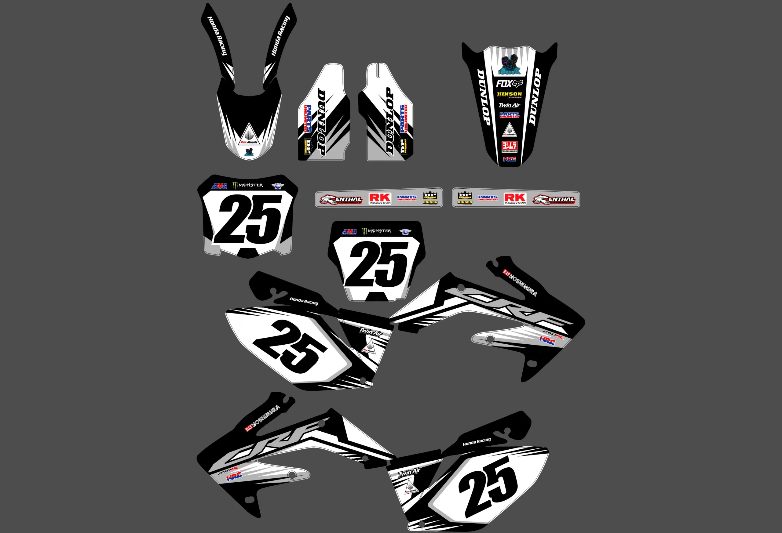 kit déco honda 250 crf (2004 2005) yoshi