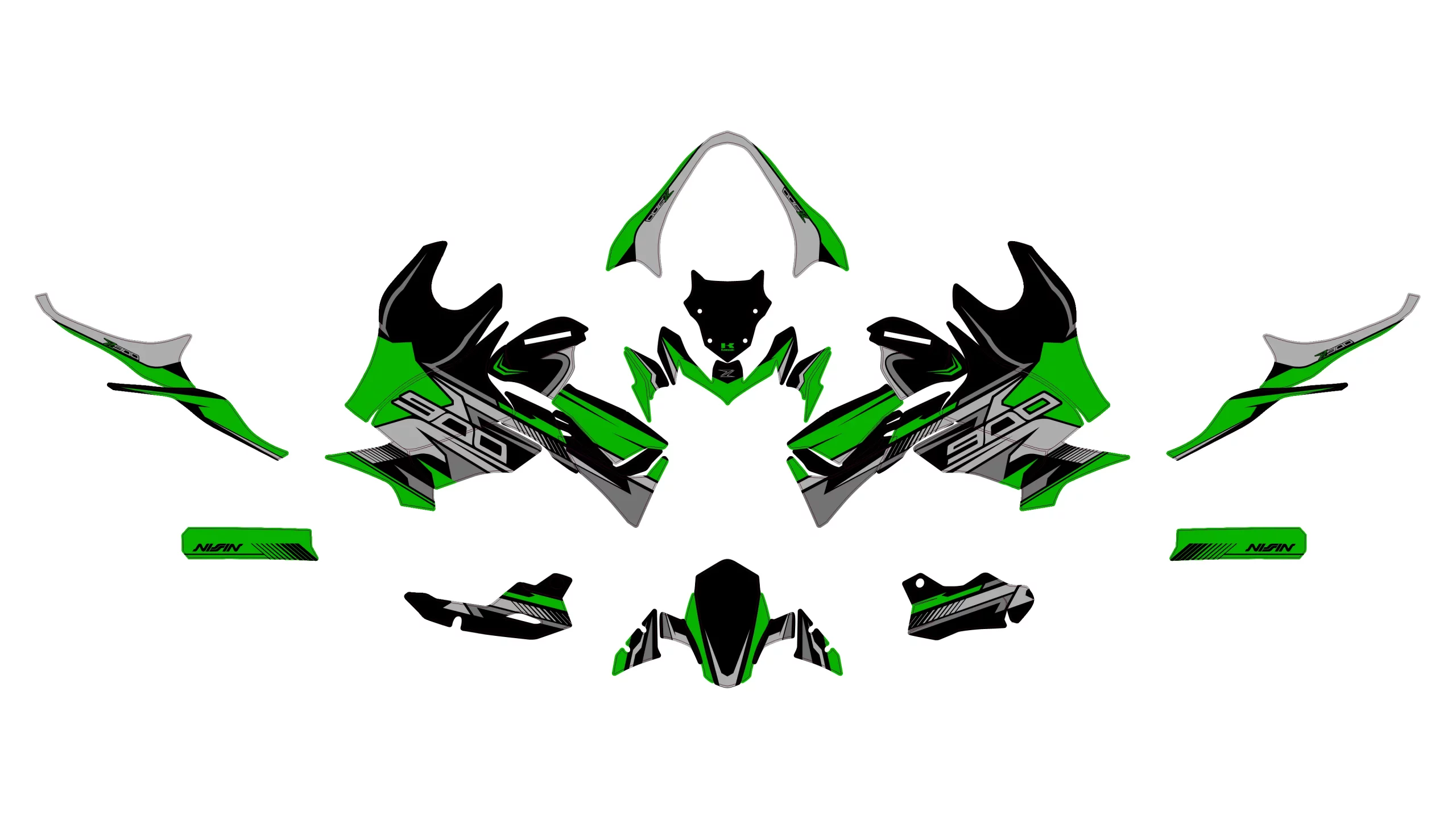 kit déco kawasaki z900 gotam vert