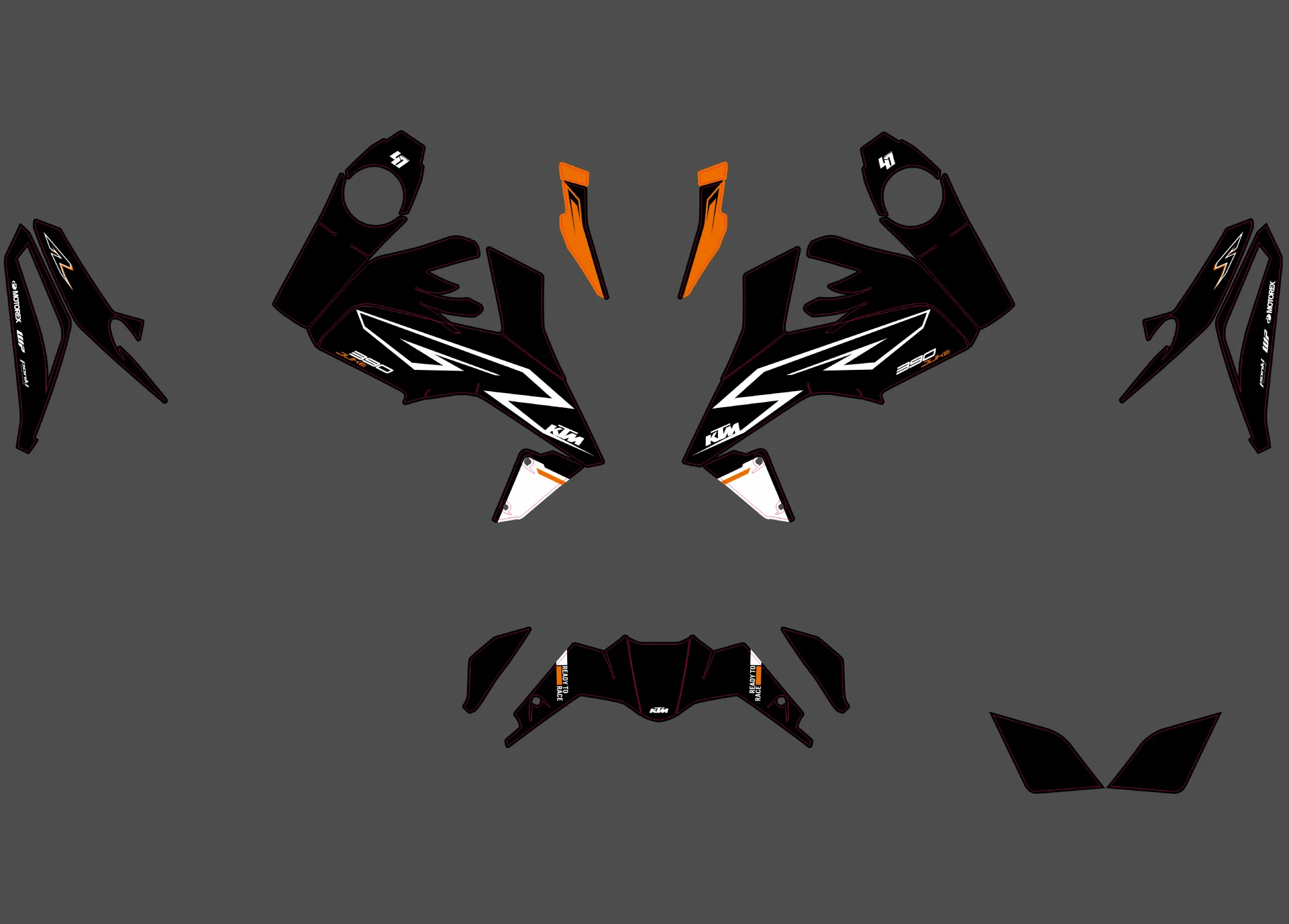 kit déco ktm 125 / 390 duke simple
