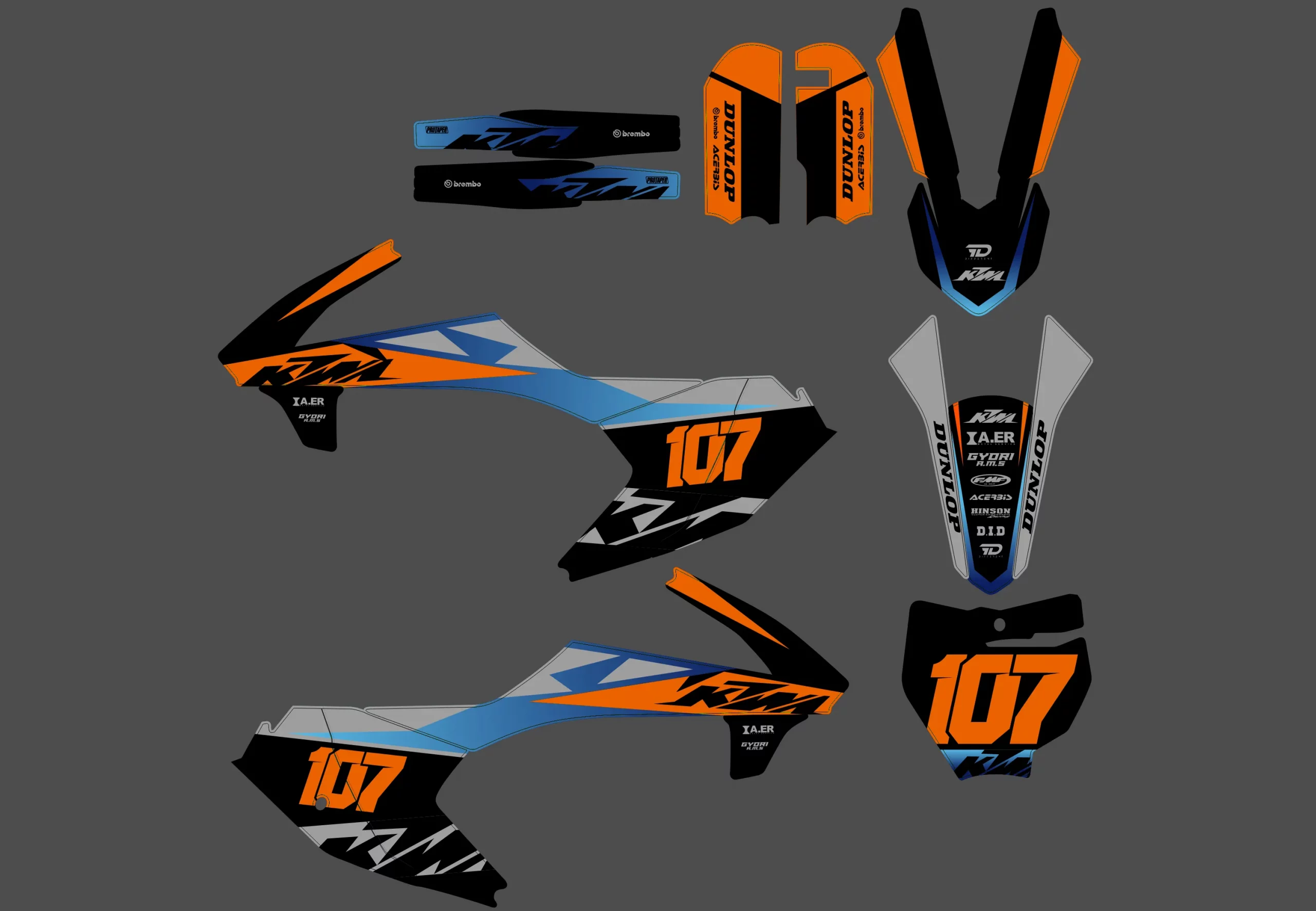 kit déco ktm 65 sx (2016 2023) racing