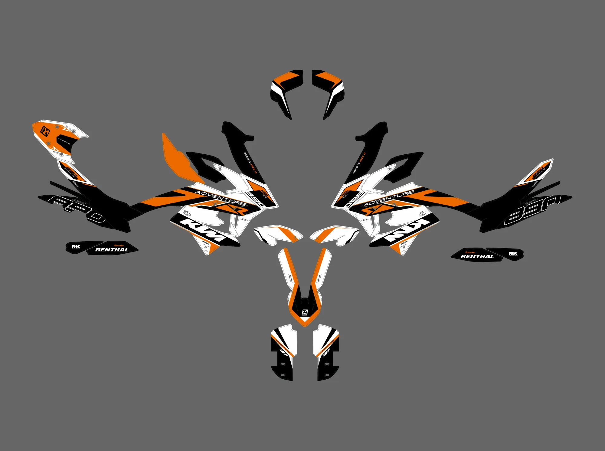 kit déco ktm 790 / 890 adventure r s type origine