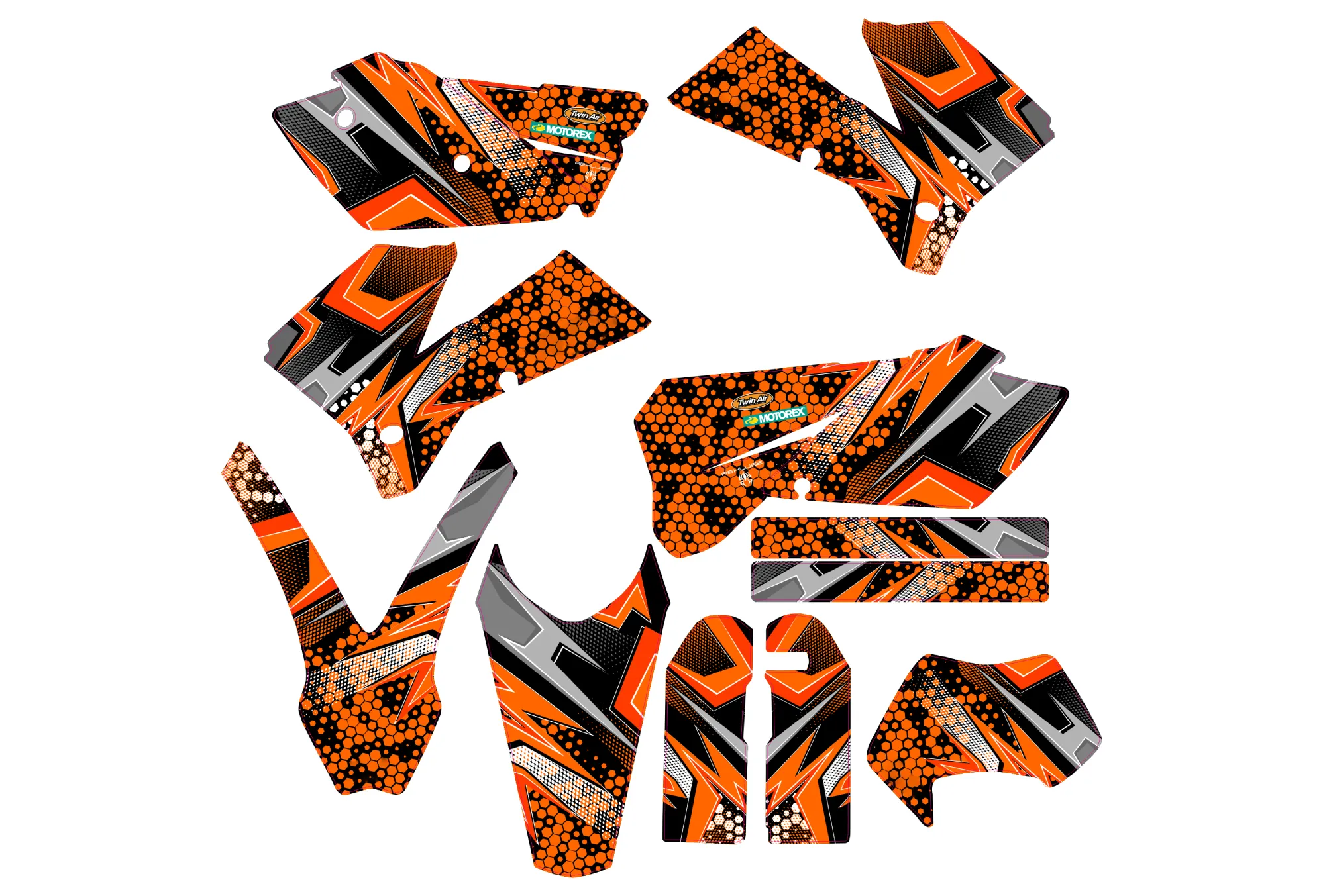 kit déco ktm exc / exc f (2004 2007) abeille orange