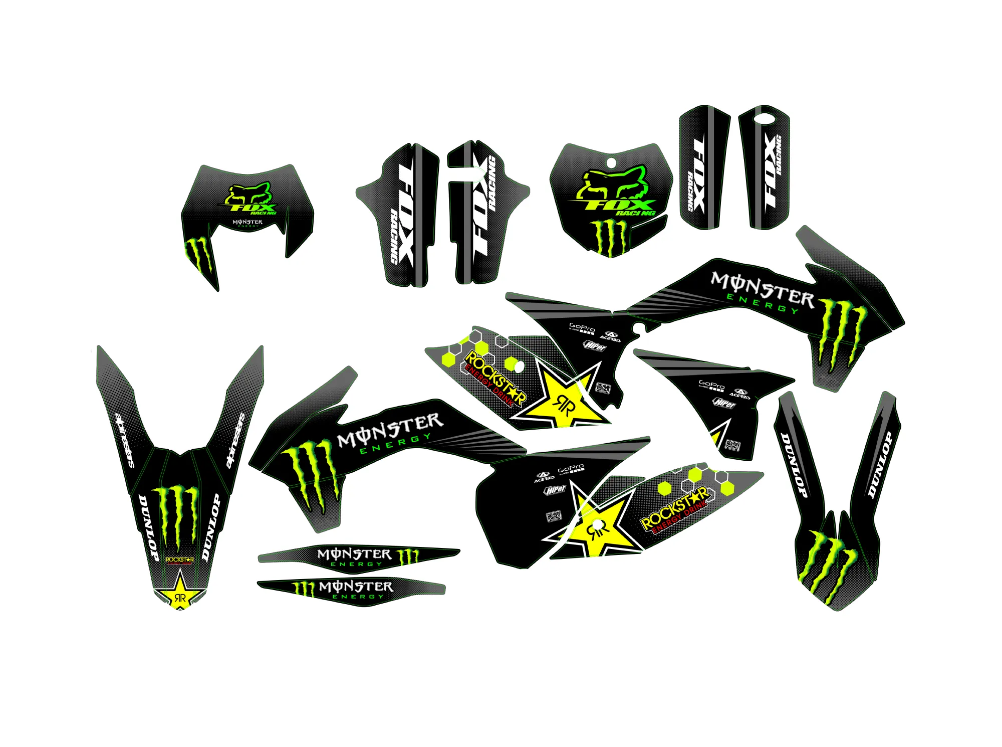 kit déco ktm exc / exc f (2014 2016) monster