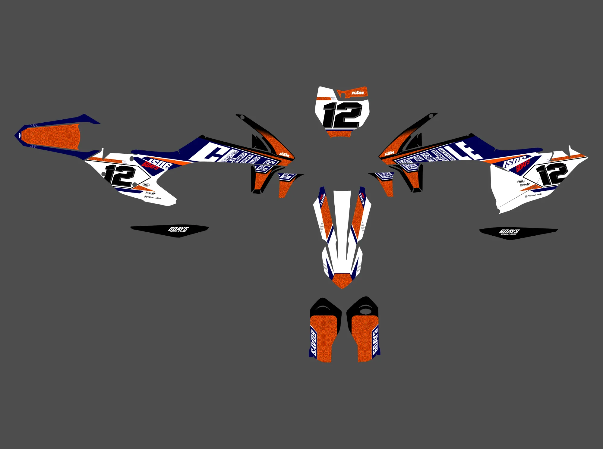 kit déco ktm exc / exc f (2017 2019) origine #2