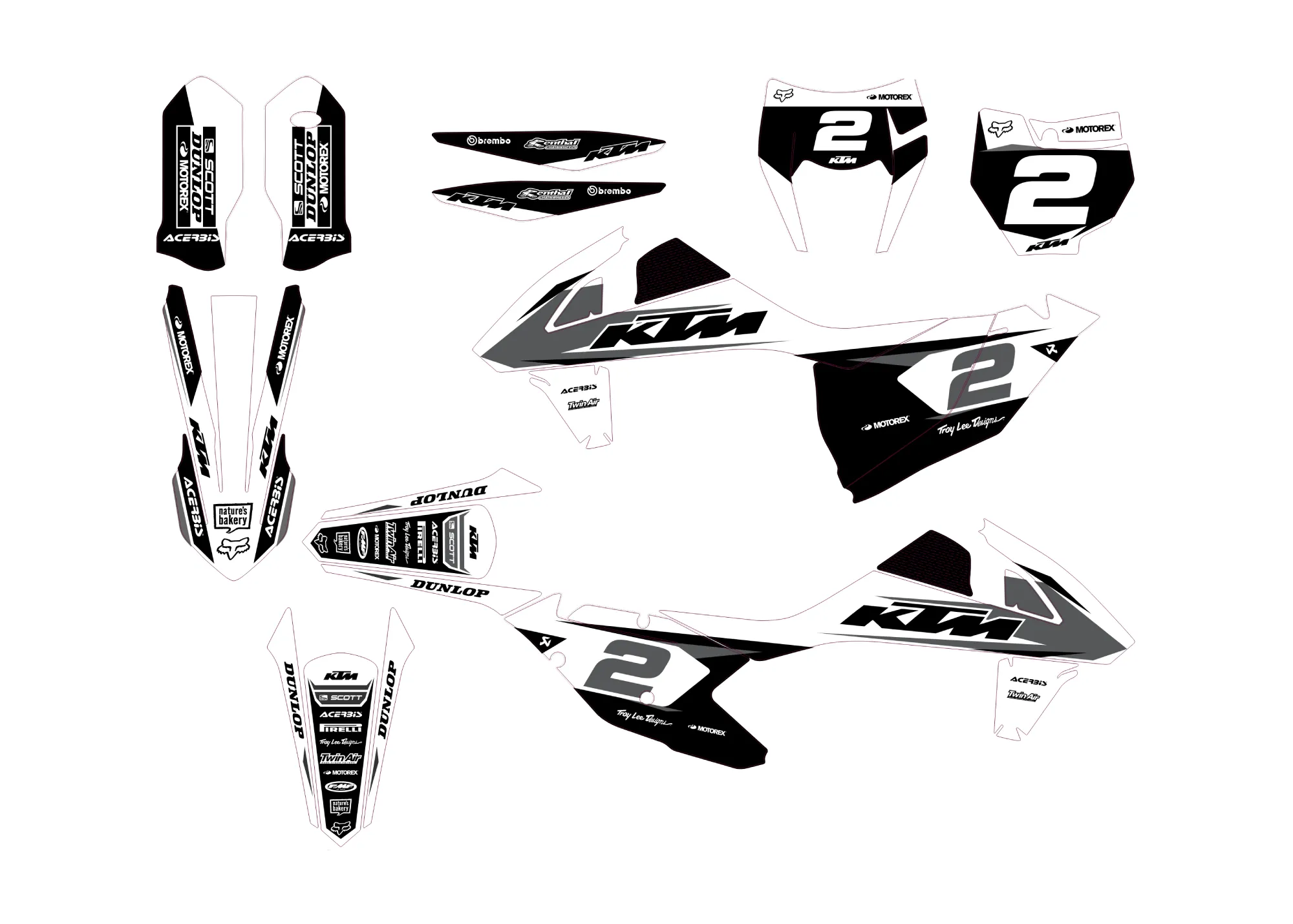kit déco ktm exc / exc f (2017 2019) roost