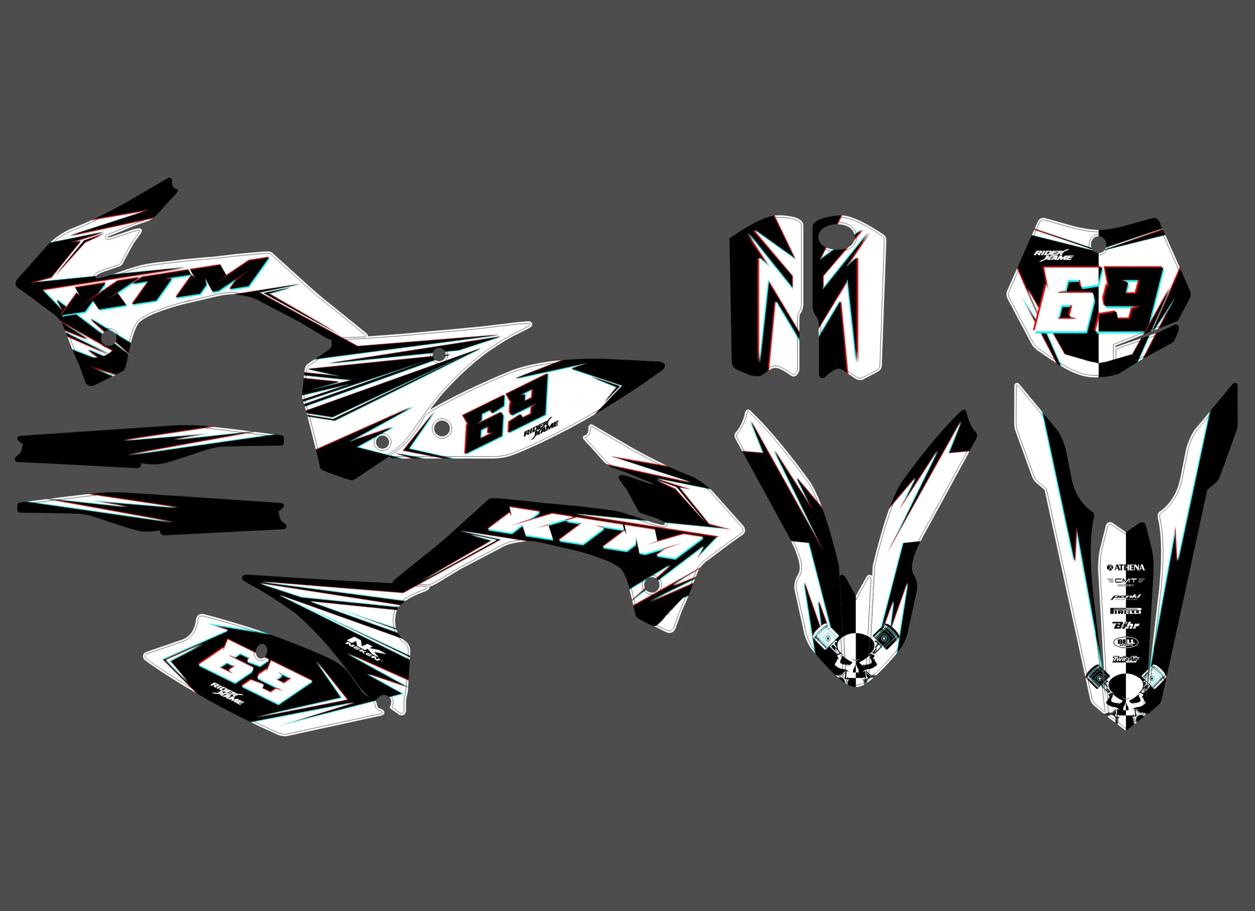 kit déco ktm 85 sx (2013 2017) neon