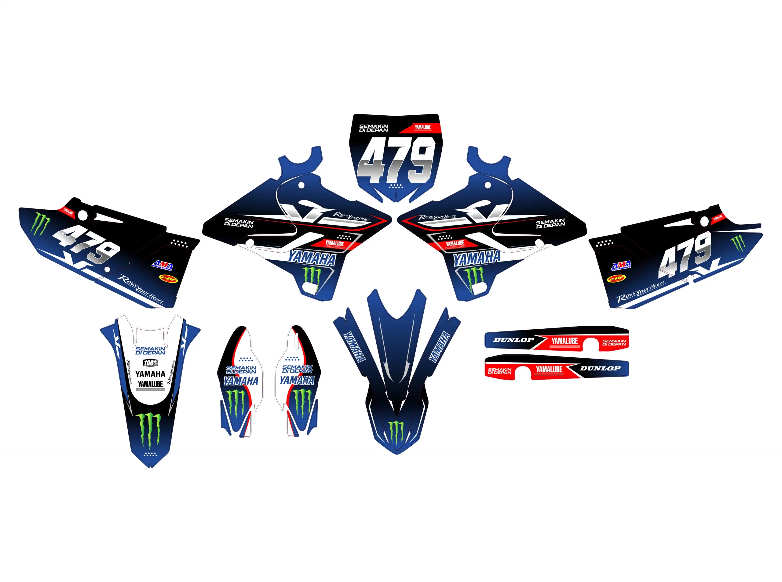 kit déco yamaha 125 yz (2015 2021) depan