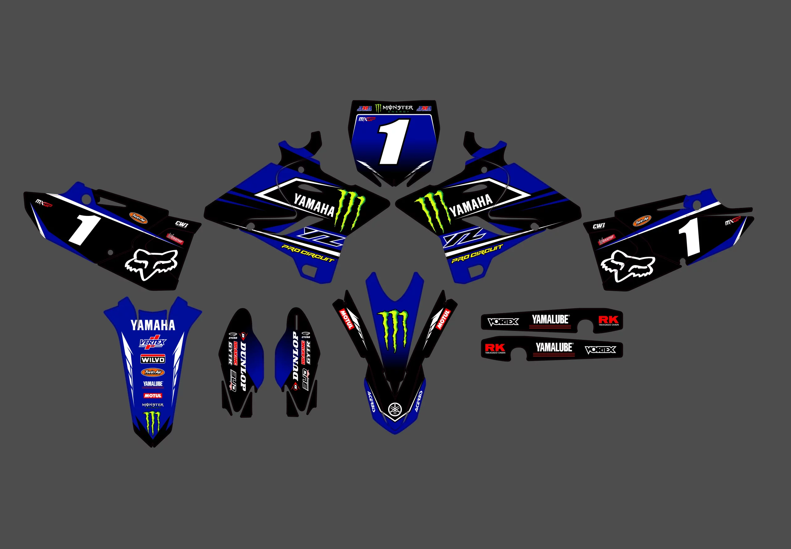 kit déco yamaha 125 yz (2015 2021) monster #3