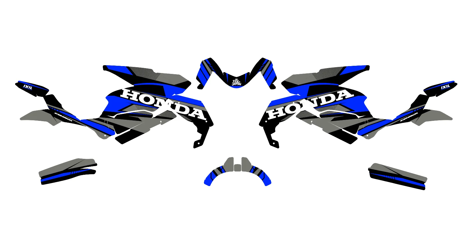 kit déco honda cb 650 r (2019 2023) – factory bleu