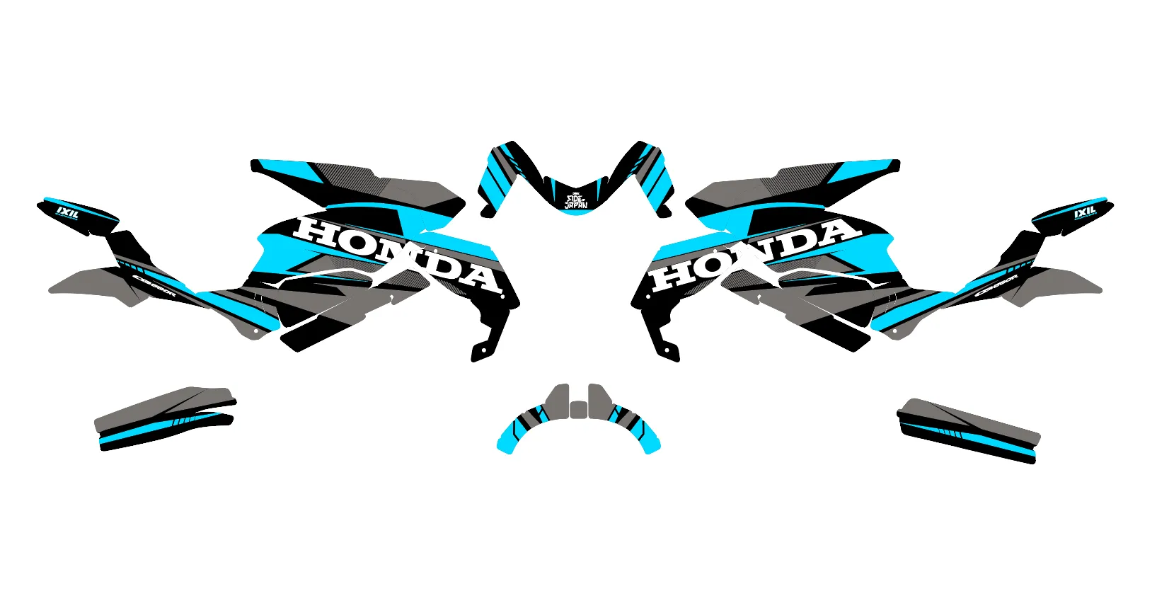 kit déco honda cb 650 r (2019 2023) – factory cyan