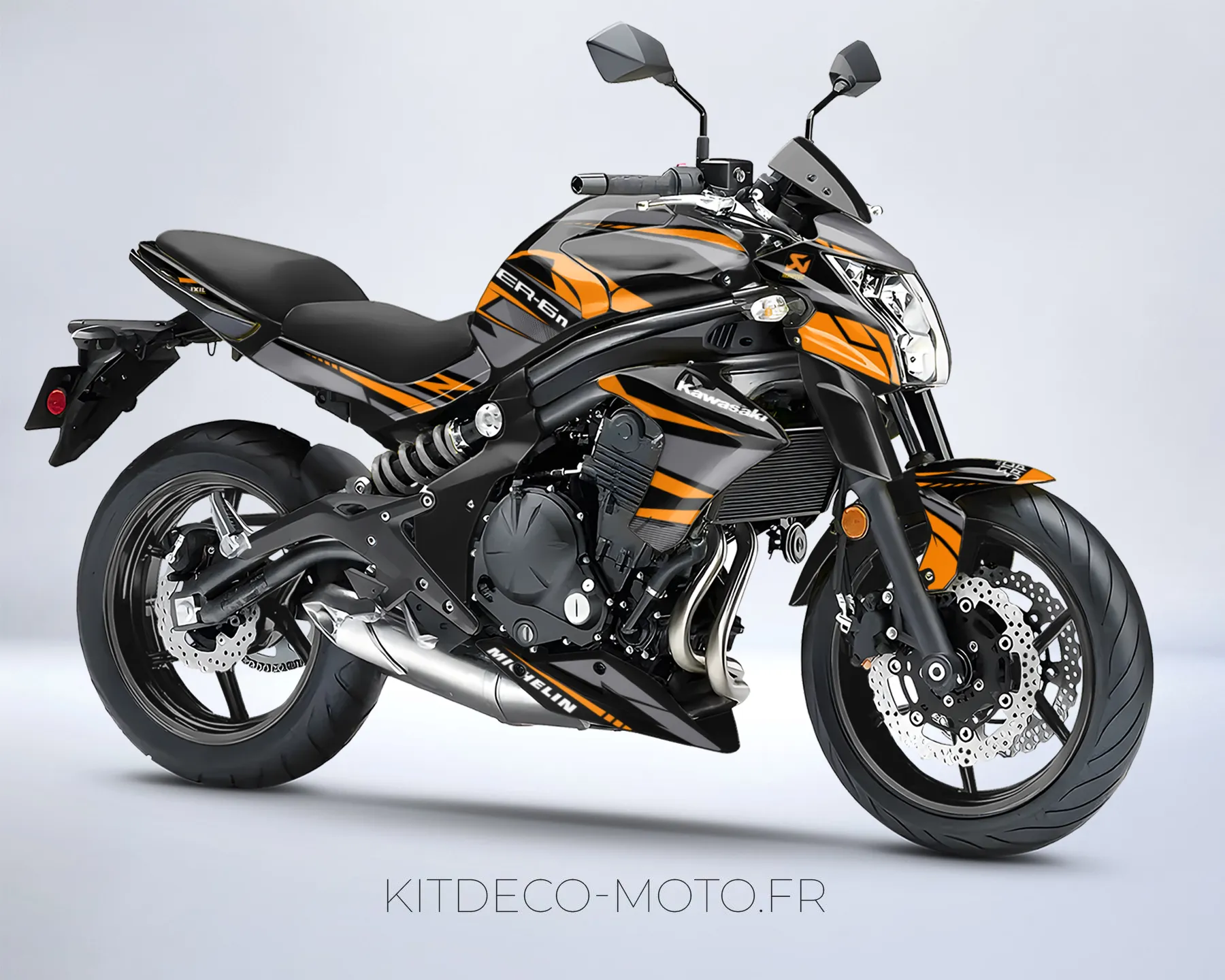 kit déco kawasaki er 6n factory orange
