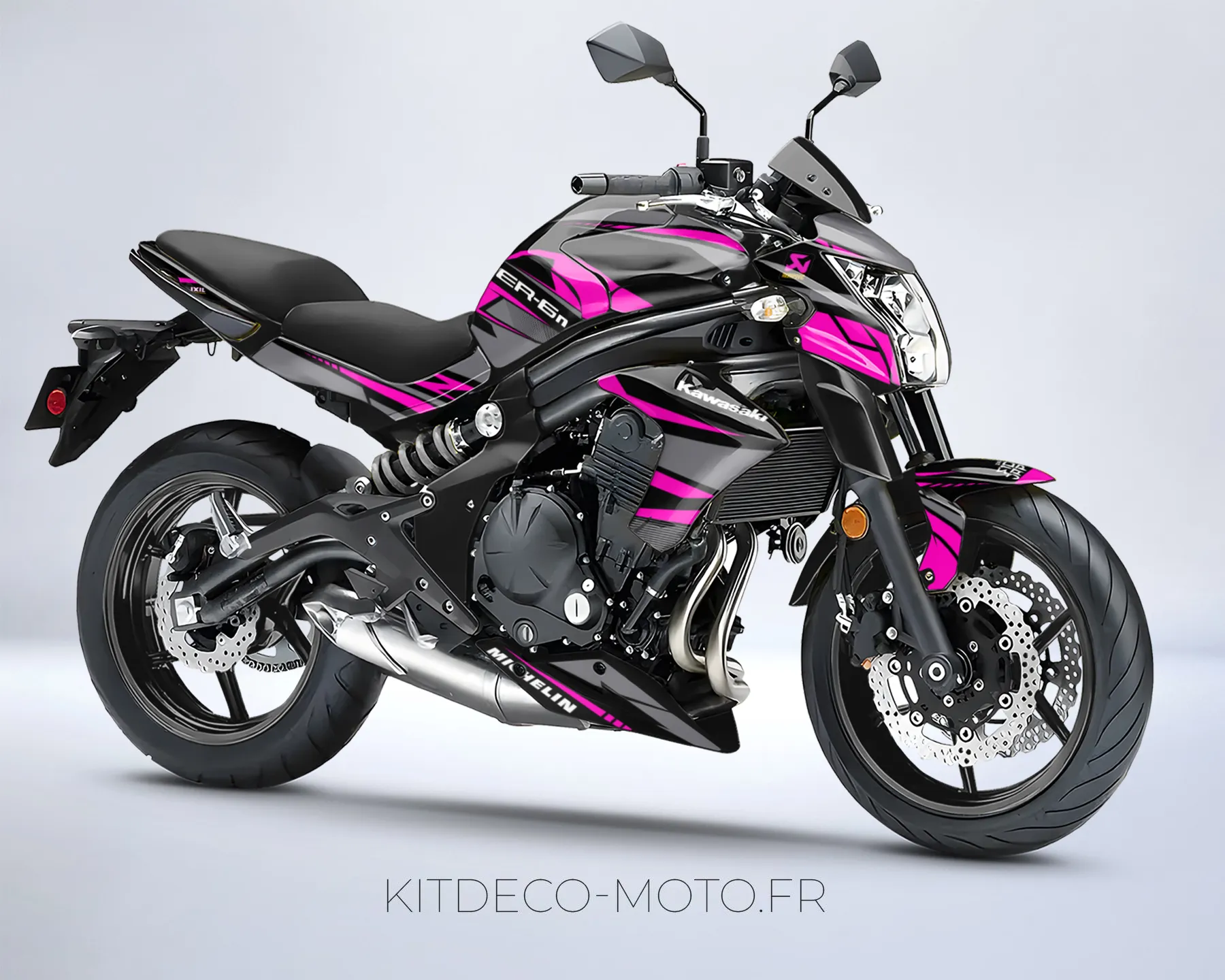 kit déco kawasaki er 6n factory rose