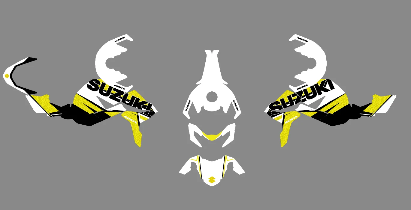 kit déco suzuki gsr 750 (2011 2017) – légende jaune