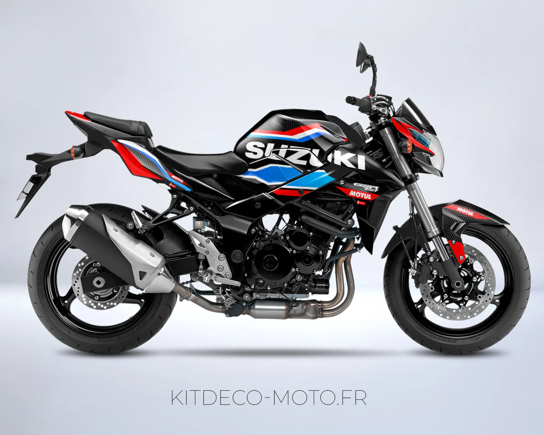 kit déco suzuki gsr 750 (2011 2017) – pyr rouge / bleu