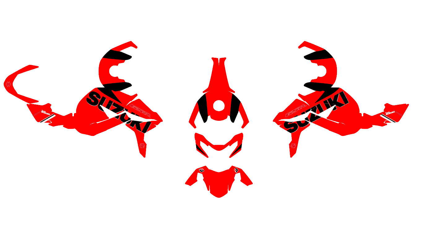 kit déco suzuki gsr 750 (2011 2017) – team replica rouge